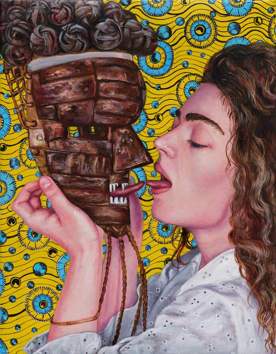 Nazanin Pouyandeh GOURMANDISE - 2021 - huile sur toile  35 x 27 cm© Aurélien Pole