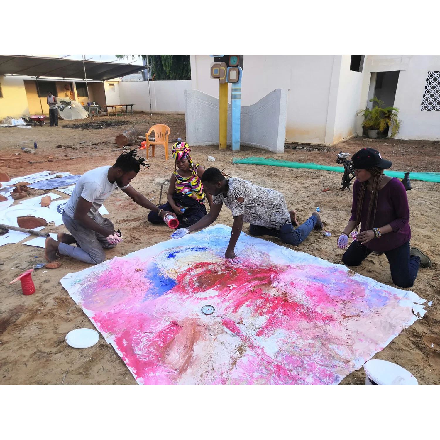 Les artistes au travail