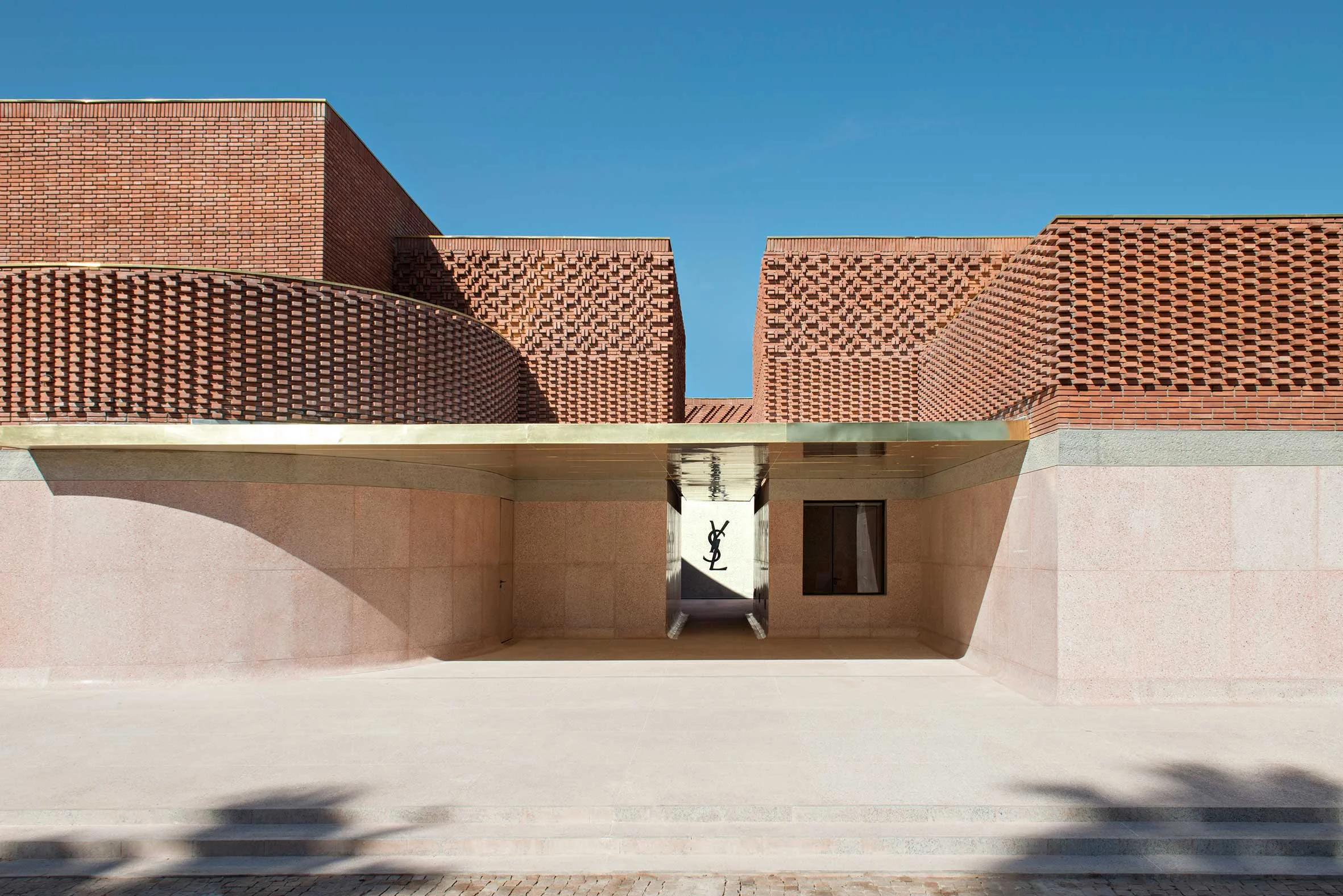 YSL Façade at the ©Fondation Jardin Majorelle, Marrakech | Photo by Nicolas-Mathéus, 2017
