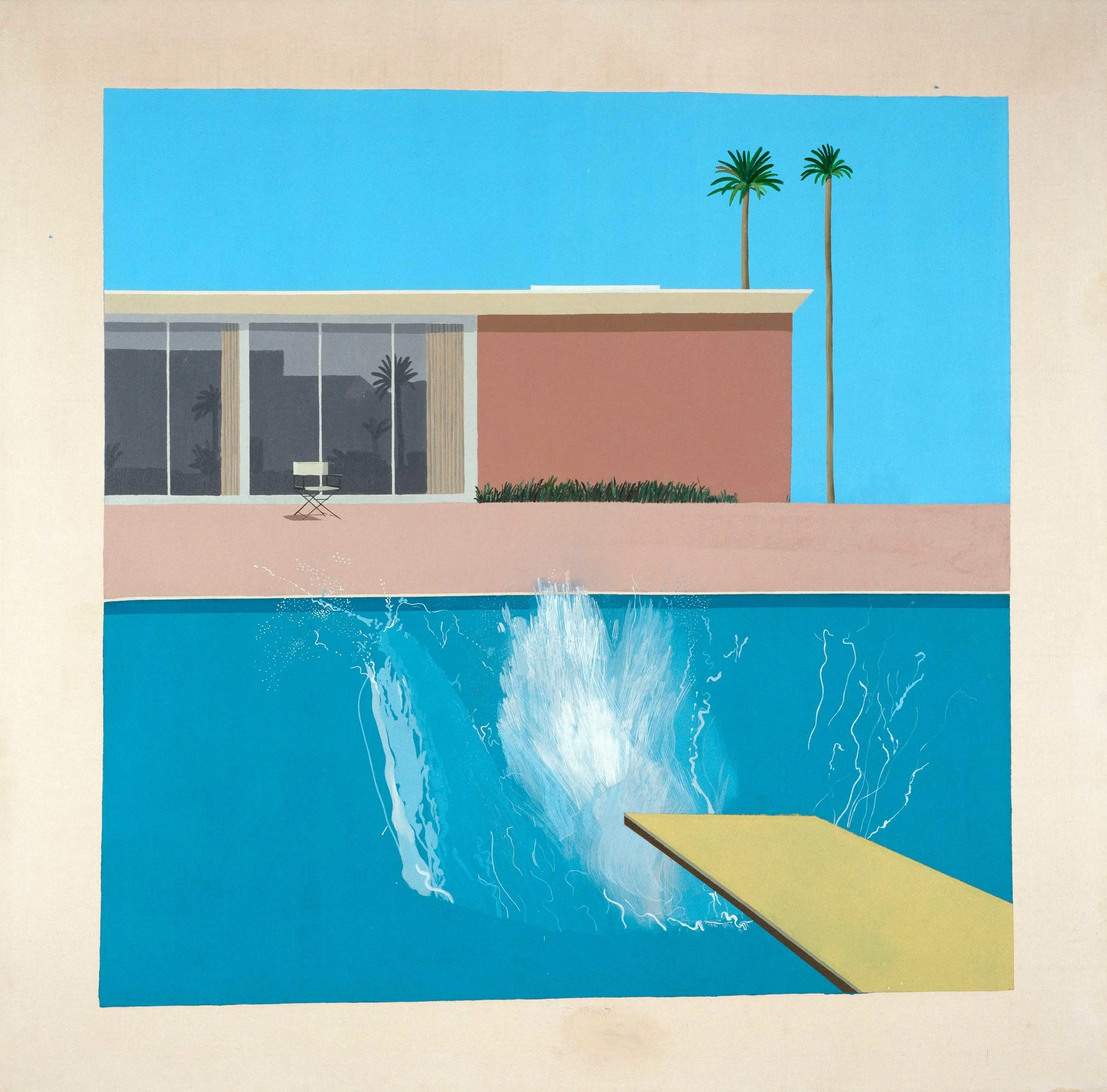A Bigger Splash | 1967 | Acrylic on canvas | Tate, purchased 1981 © David Hockney, Photo Credit: ©Tate, London 2017