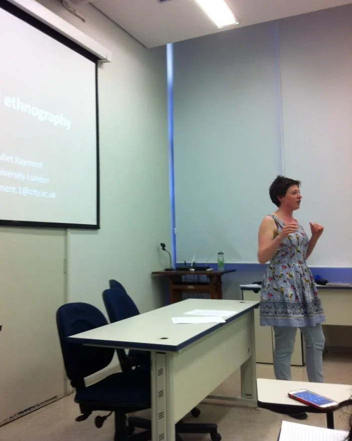 Lecturing on ethnographic methods. British Council Visiting Researcher, School of Nursing, Universidade de Sao Paulo, Brazil, May 2014