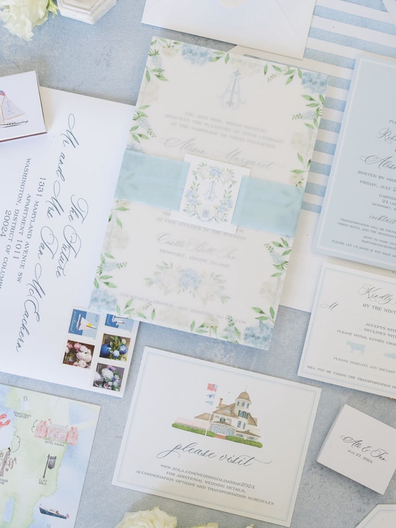 So fun to see Ali and Ian&rsquo;s stunning Castle Hill wedding on Style Me Pretty! Nancy Meyers meets coastal grandmother is the perfect description for the aesthetic that @liabancroftevents put together. Amazing photos by @brookenashphoto and floral