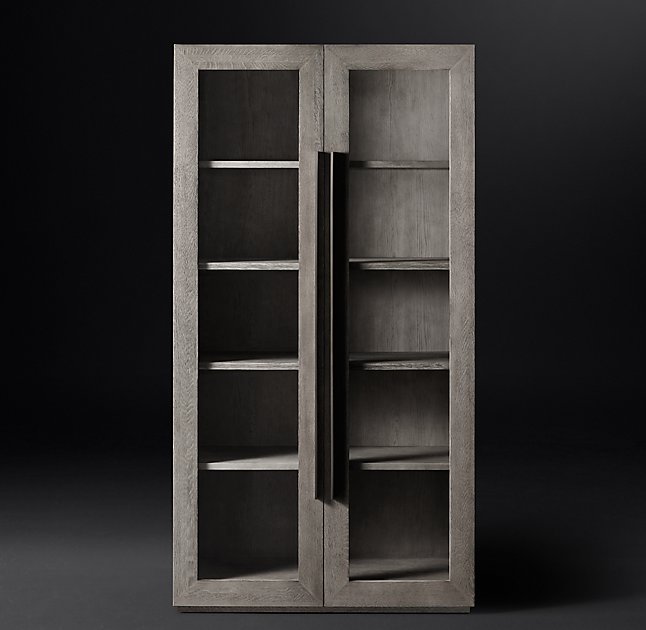 Gray wash cabinet from Restoration Hardware's Modern line 