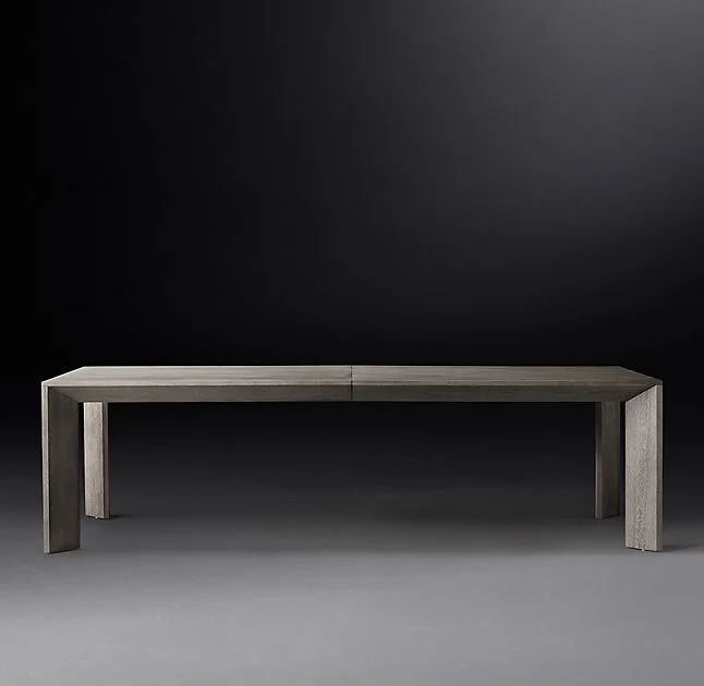 Dining table from Restoration Hardware's modern line 