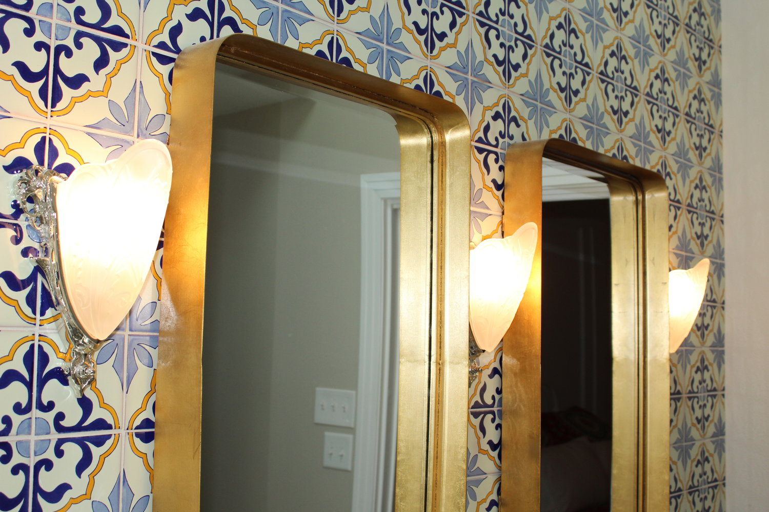 Hand painted Talavera tiles from Mexico 