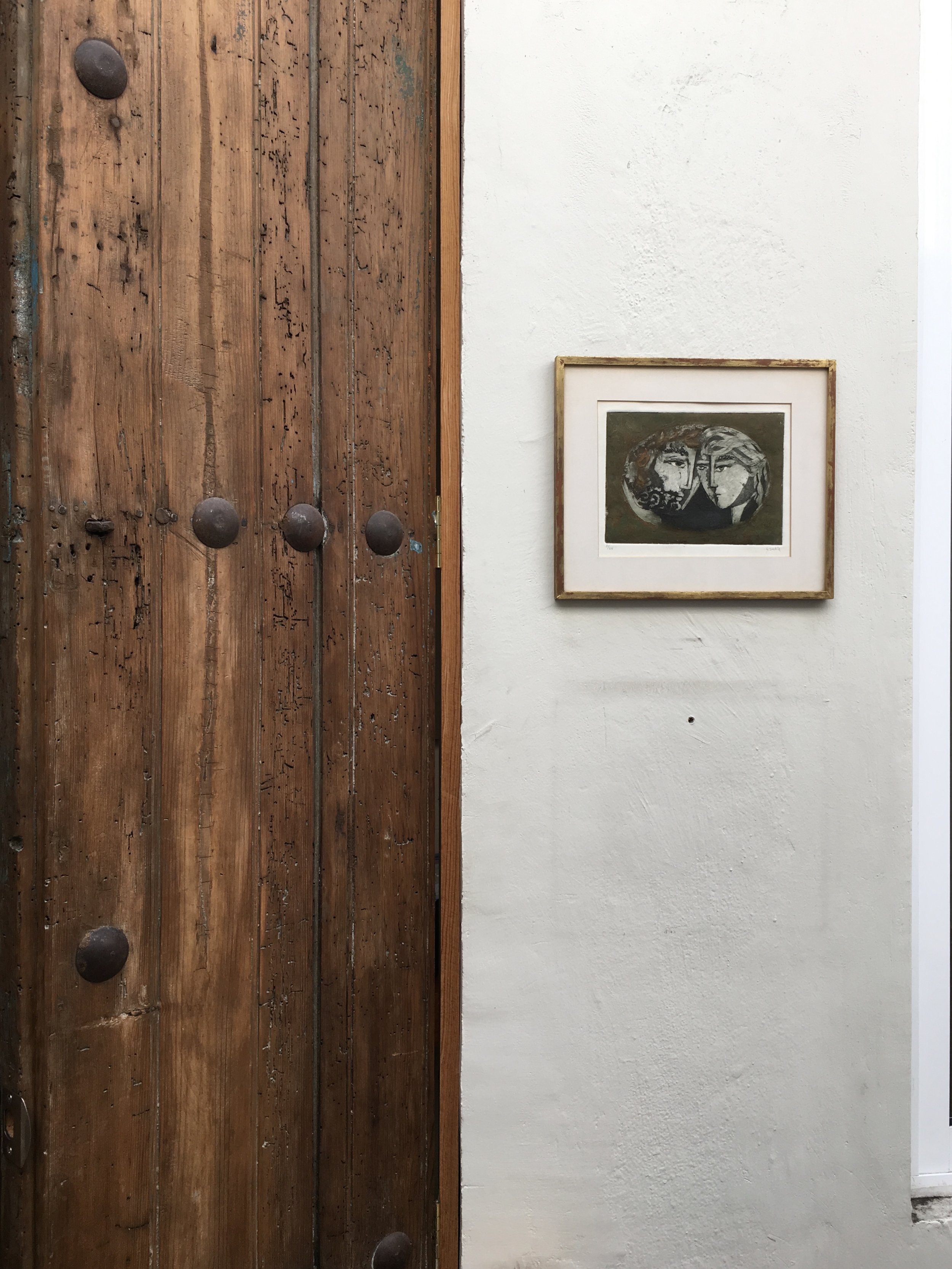 The homeowner used reclaimed building materials like these old doors.