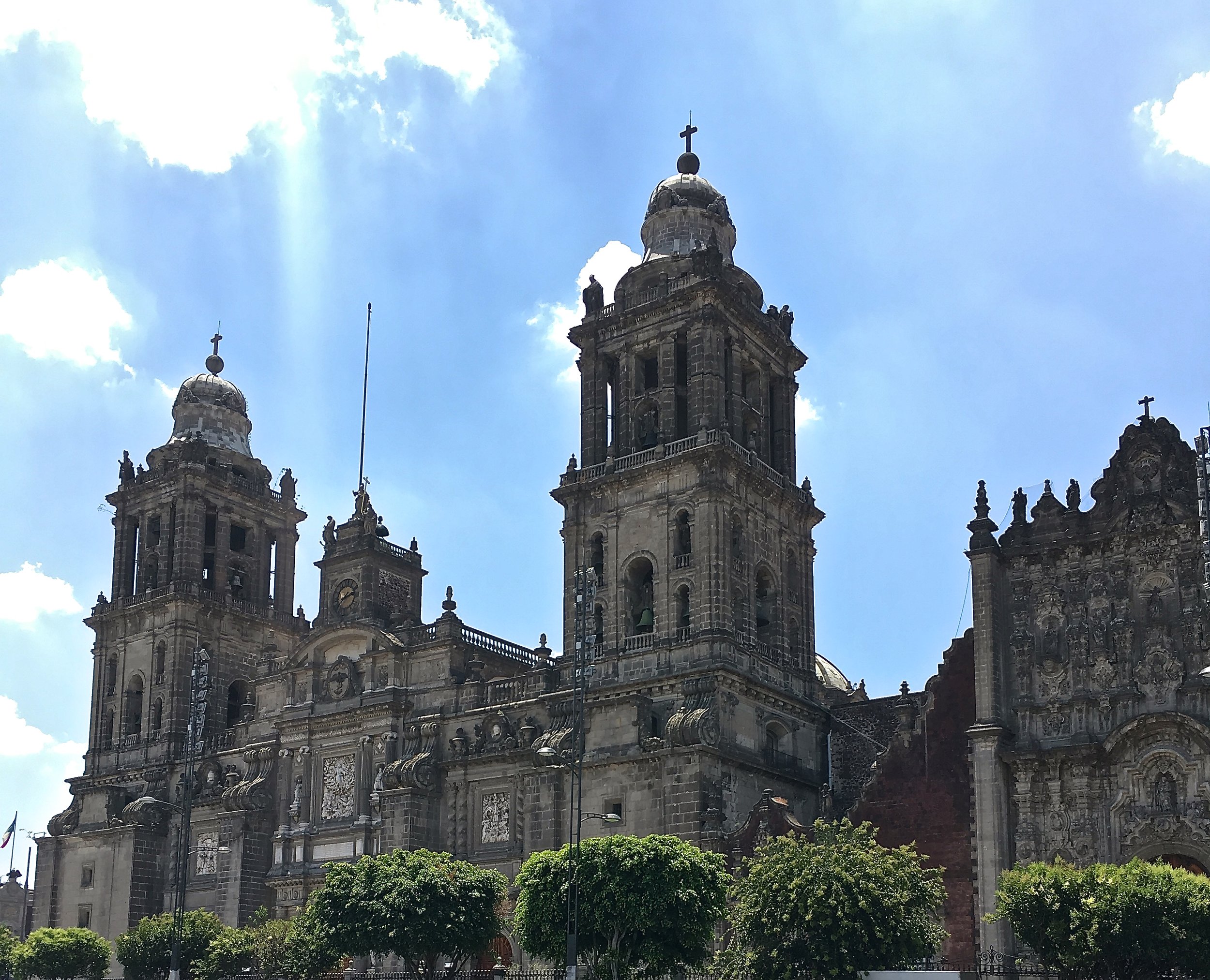 The Mexico City Metropolitan Cathedral with it's beautiful relief carvings. 