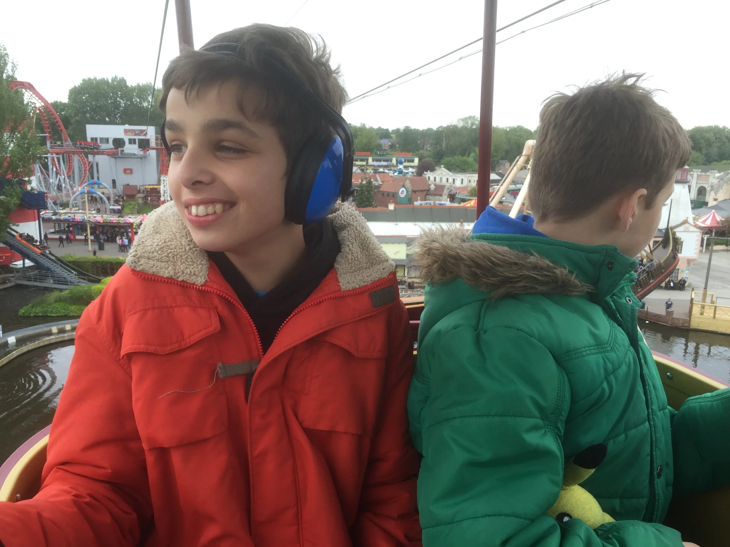 Alec and Bobby at their fave theme park