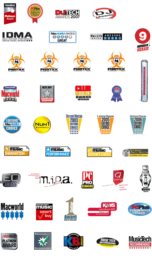 Just a few of Ableton's many Awards