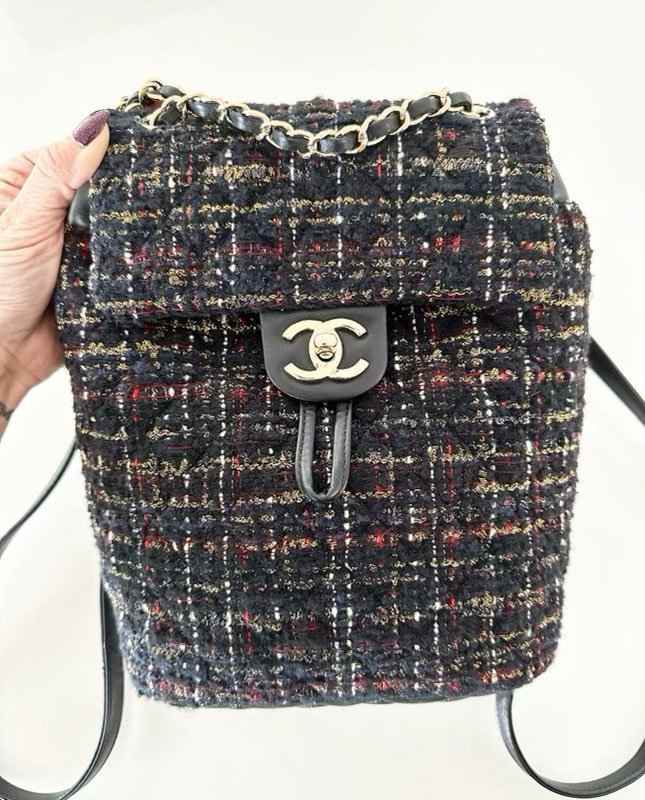 Chanel Tweed Urban Backpack — Nicole Cripe Style