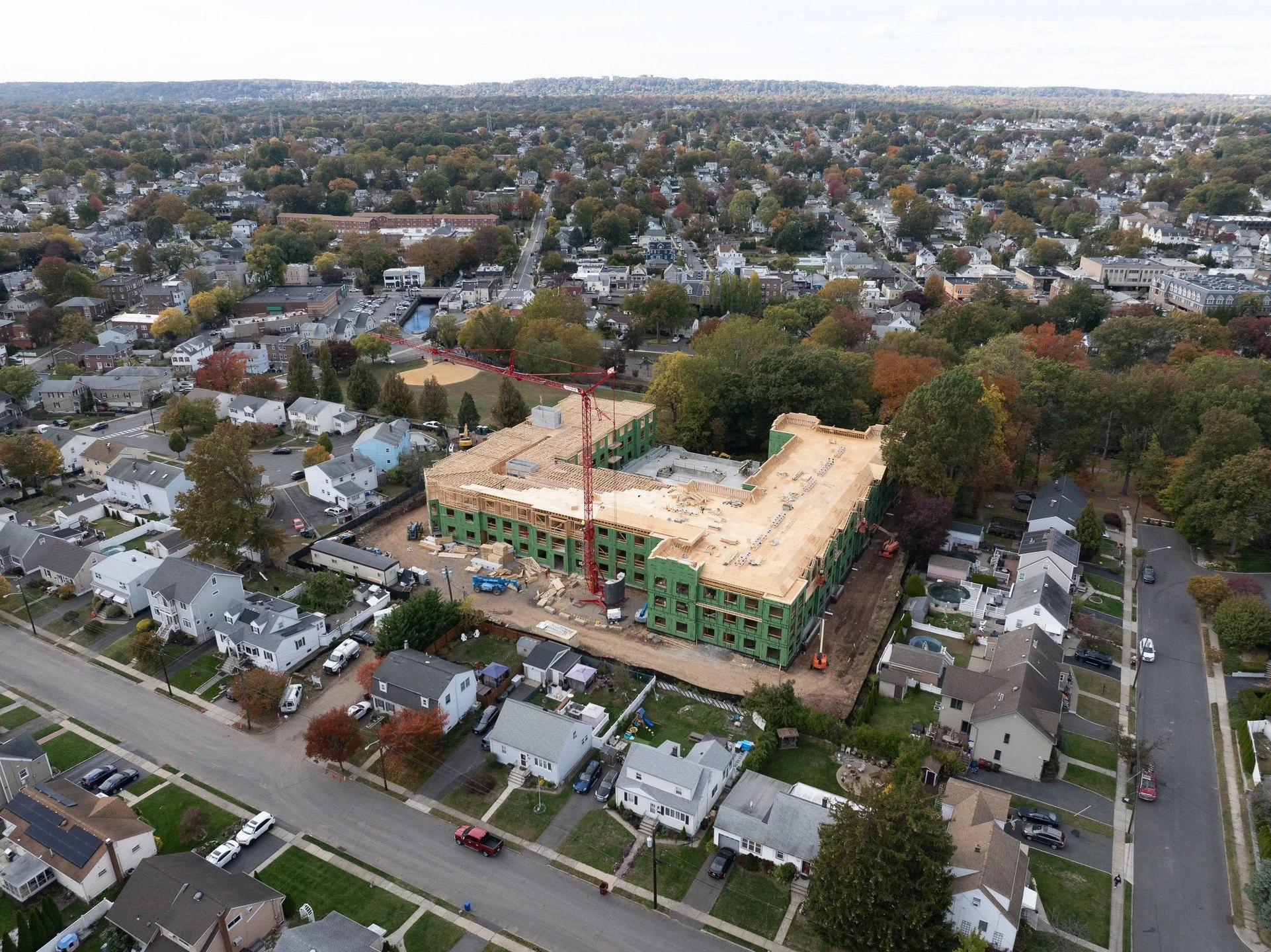 A new luxury apartment complex for people 55 and over, called Soho Park Residences, is under construction at 116 Harrison Street in Nutley and is expected to be completed in the spring of 2027. This 85-unit development will include one- and two-bedro