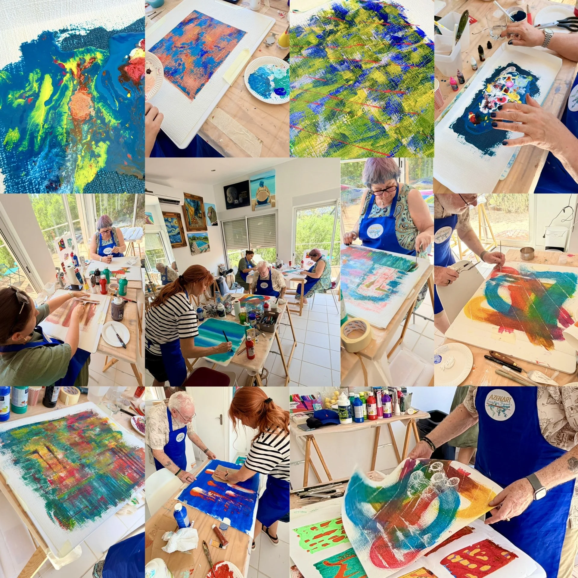 Abstract art holiday France Azenart painting holiday