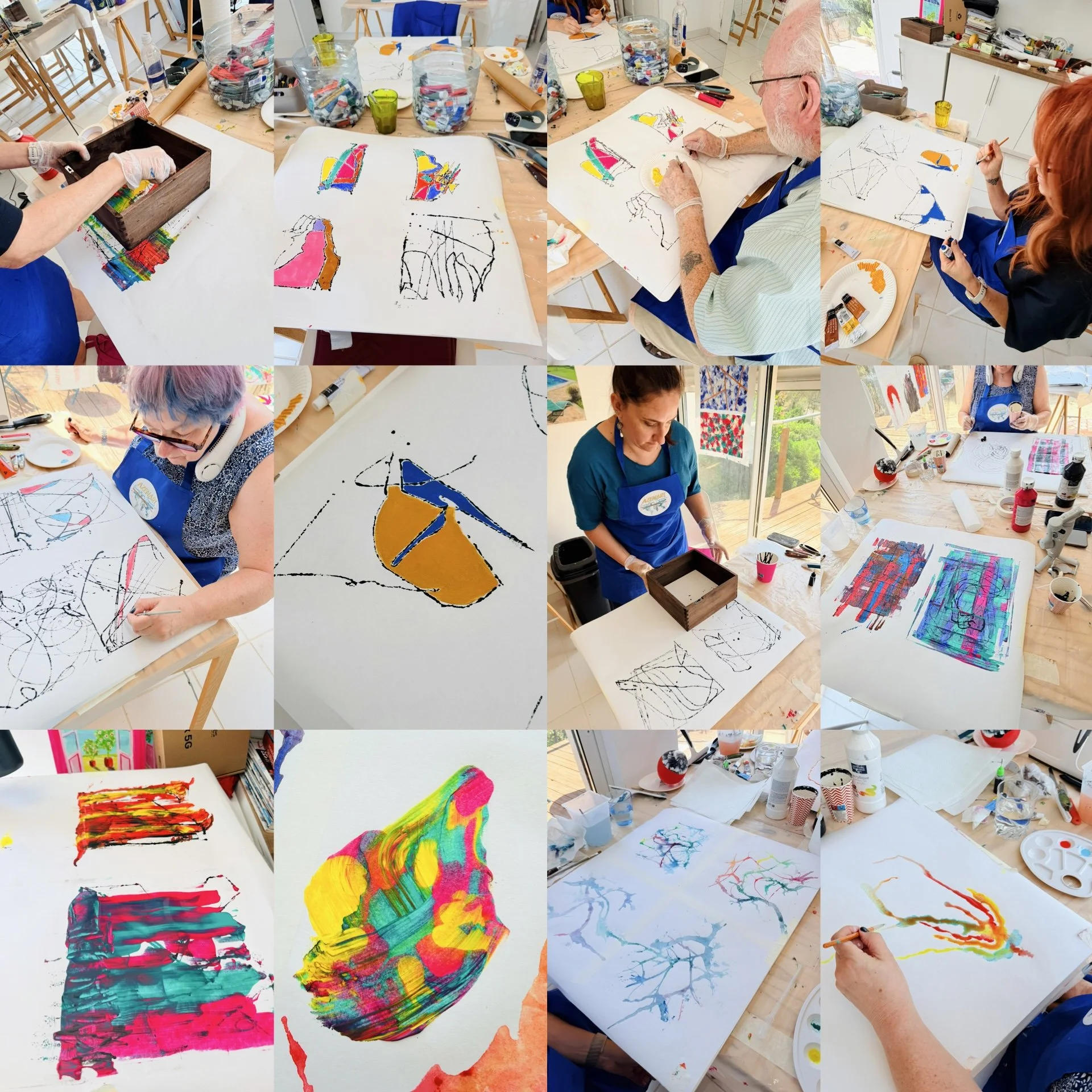 Abstract art retreat France art holiday Azenart Painting Holidays
