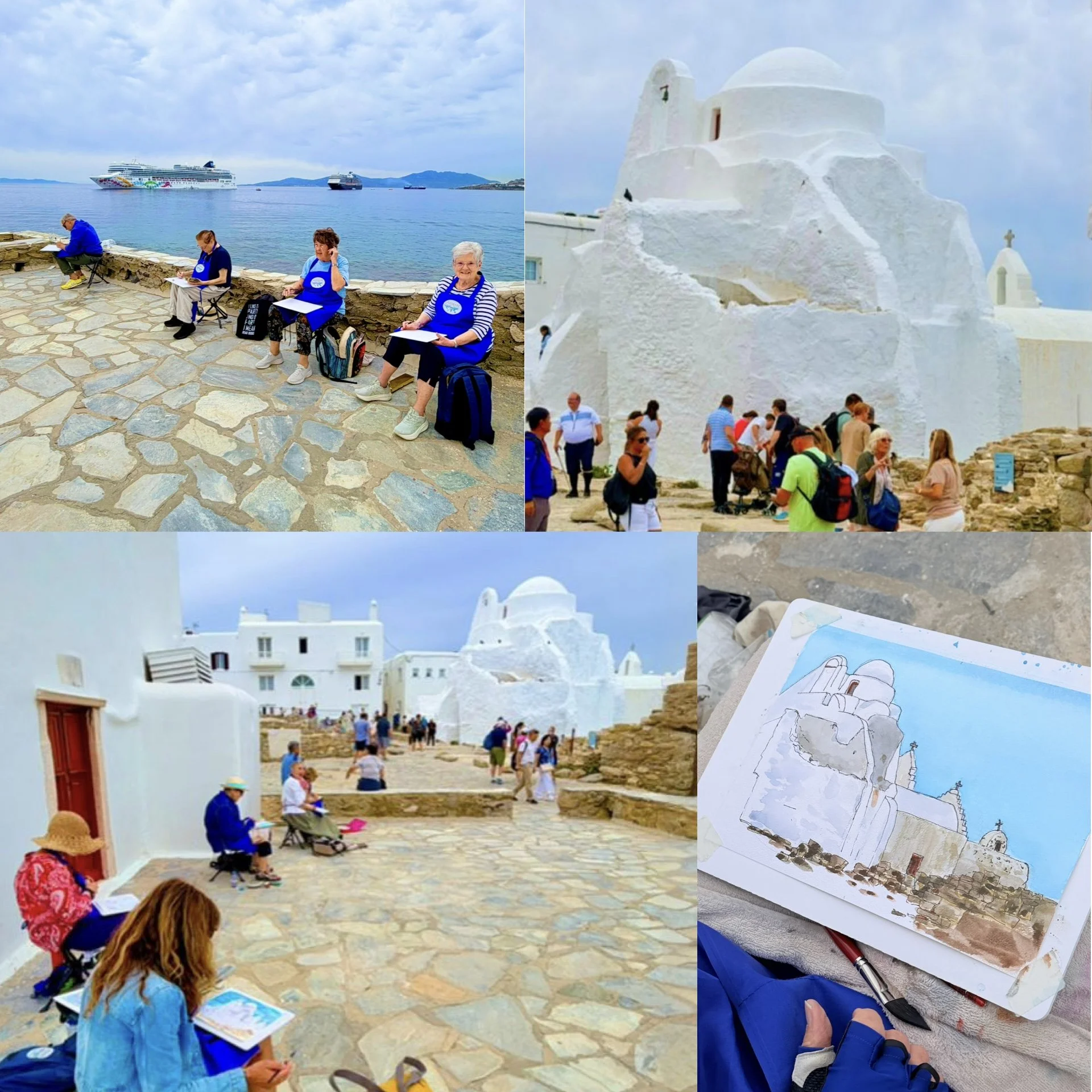 Art retreat Greece Mykonos Azenart Painting Holidays Greece