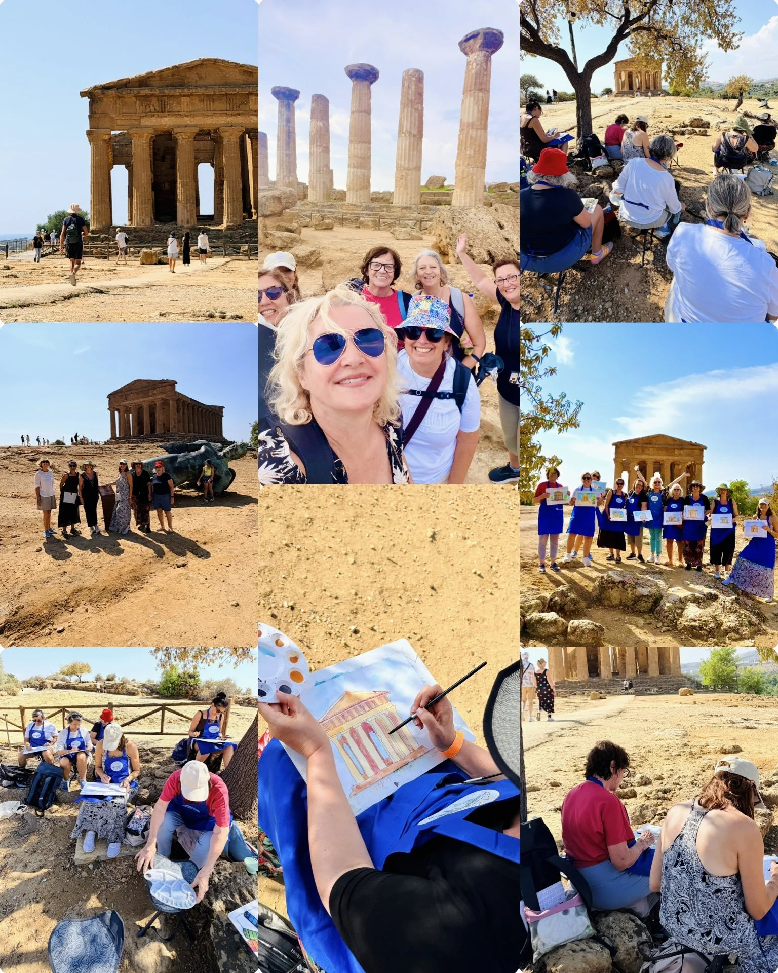 Art retreat Sicily art holiday Azenart painting holidays