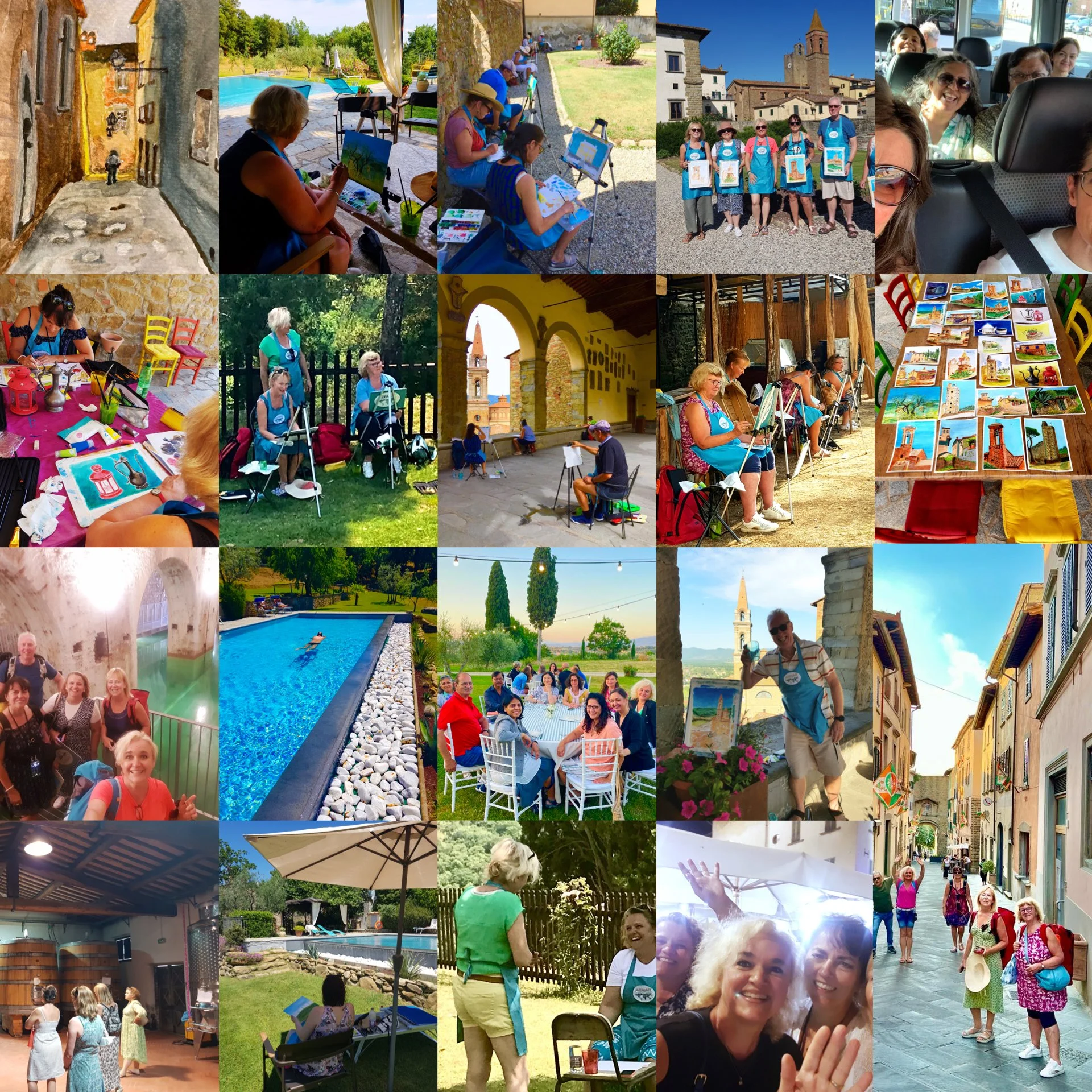 ART RETREAT HOLIDAY ITALY TUSCANY AZENART PAINTING HOLIDAYS