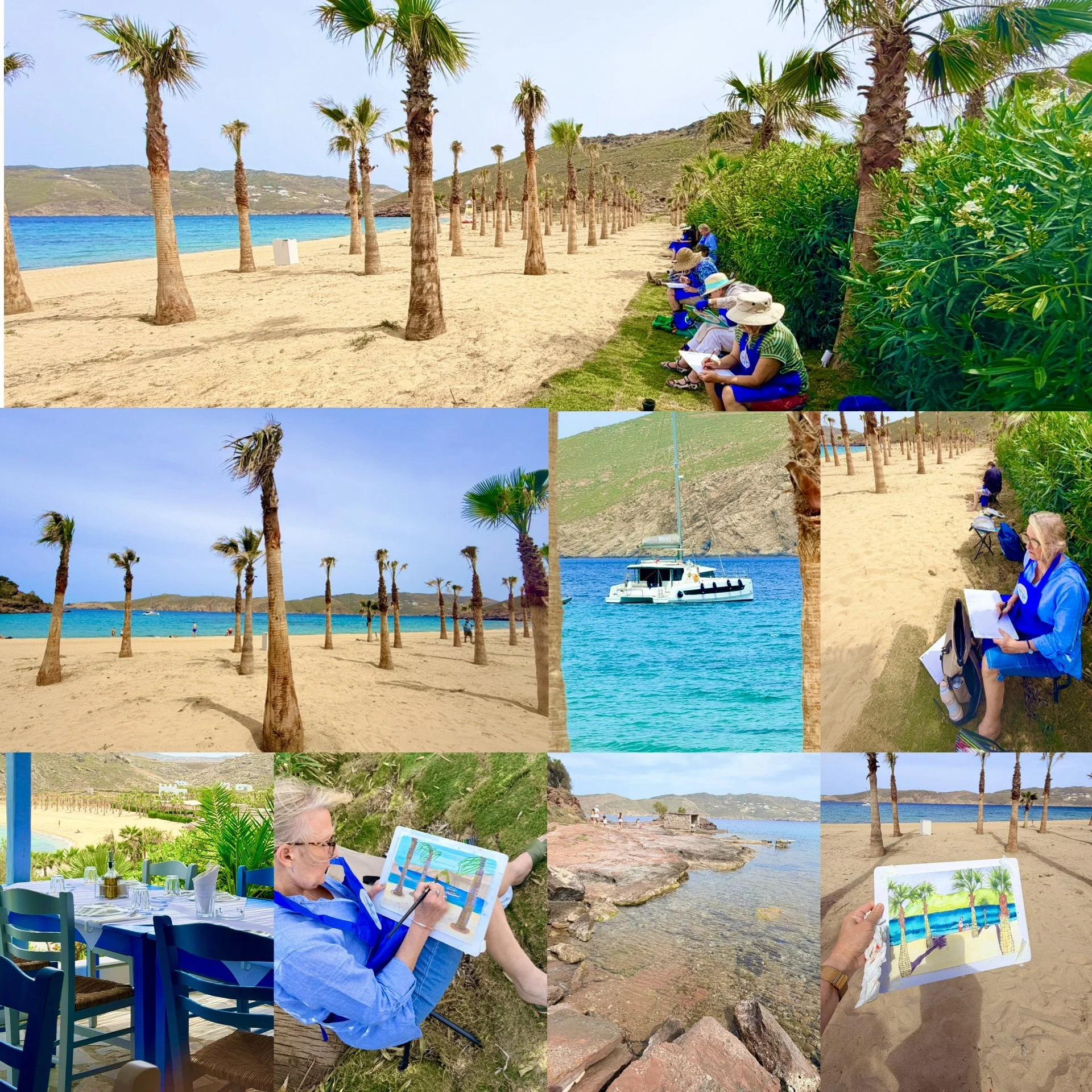 Art holiday Greece Mykonos Azenart Painting Holidays Greece