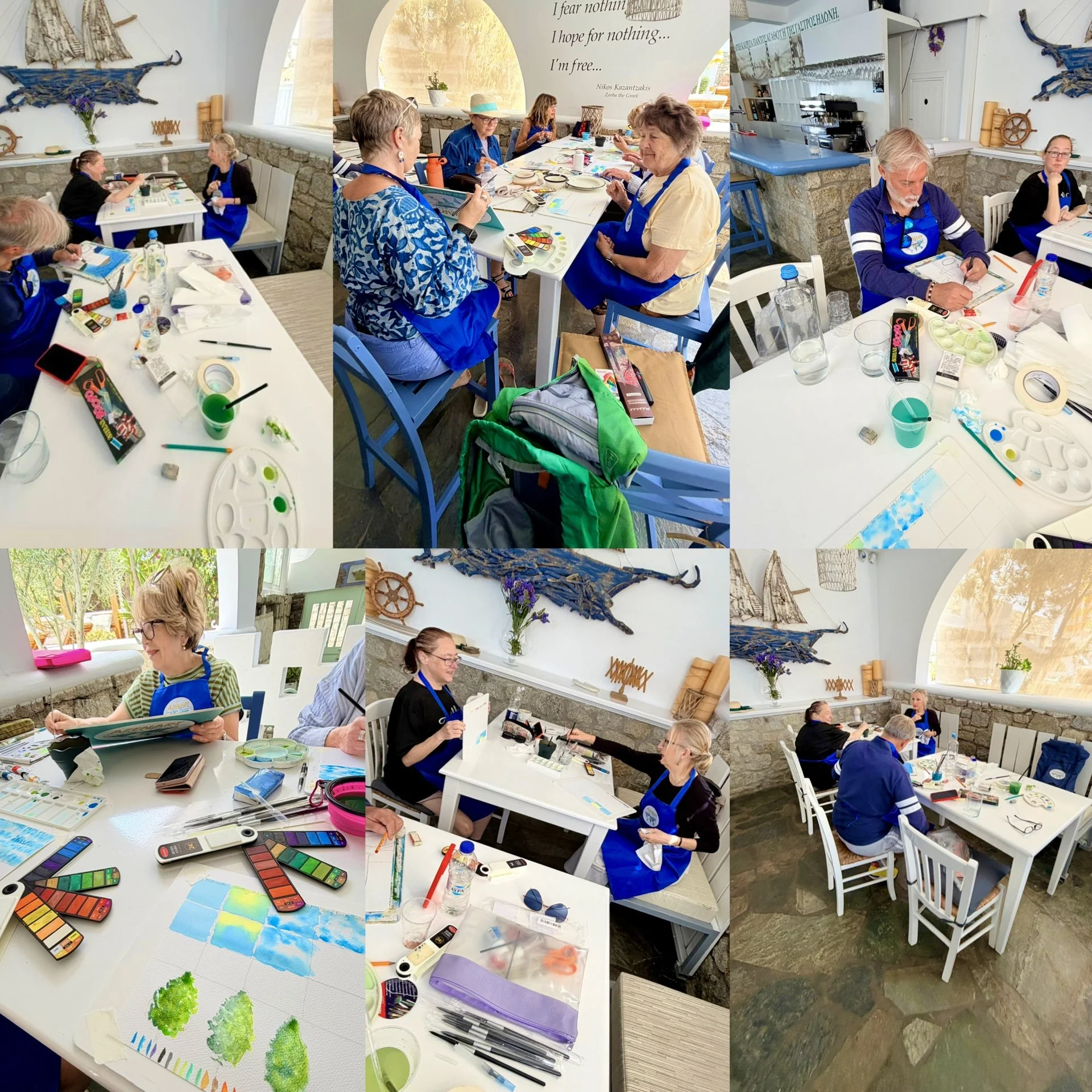 Art retreat Greece Mykonos Azenart Painting Holidays Greece
