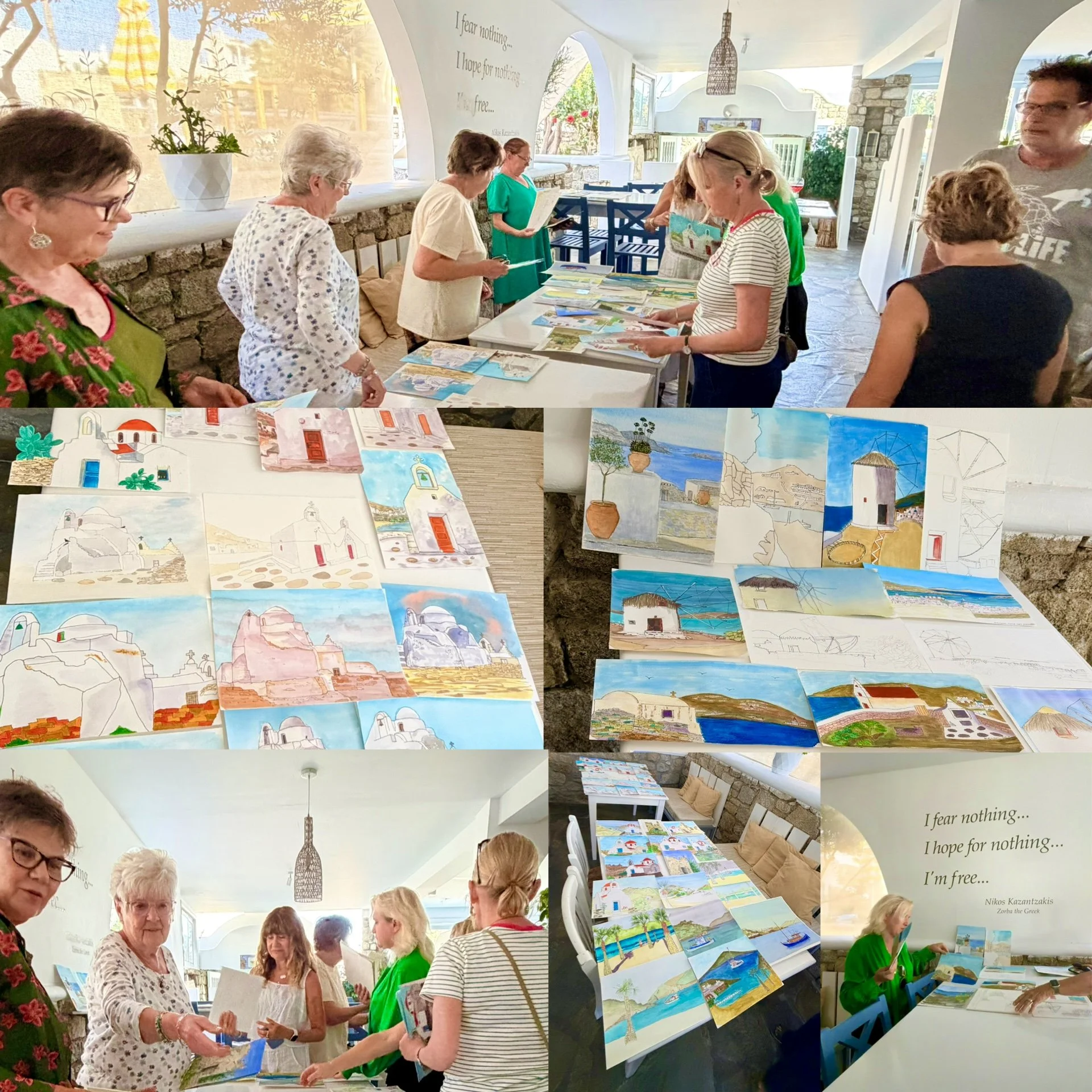Art holiday Greece Mykonos Azenart Painting Holidays Greece