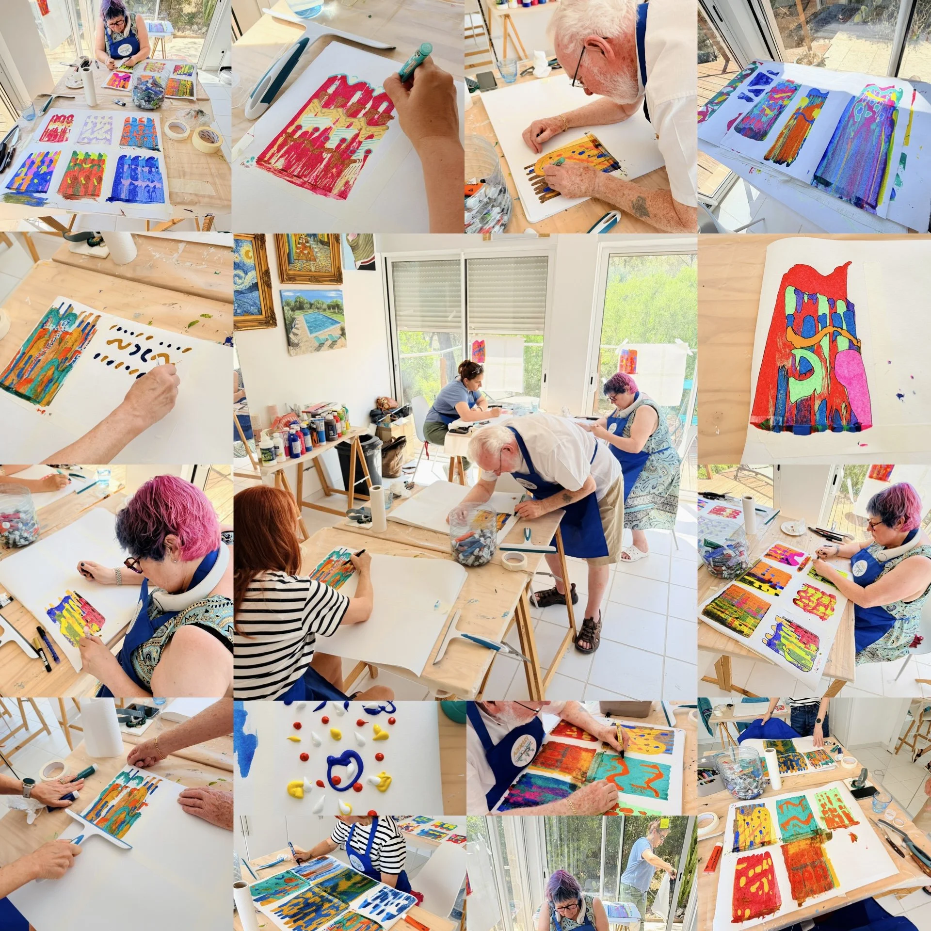 Abstract painting holiday abstract art retreat Azenart painting holidays