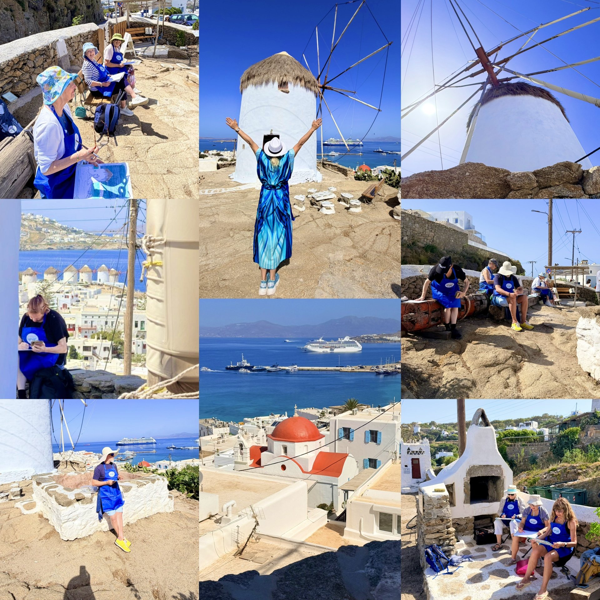Art holiday Greece Mykonos Azenart Painting Holidays Greece