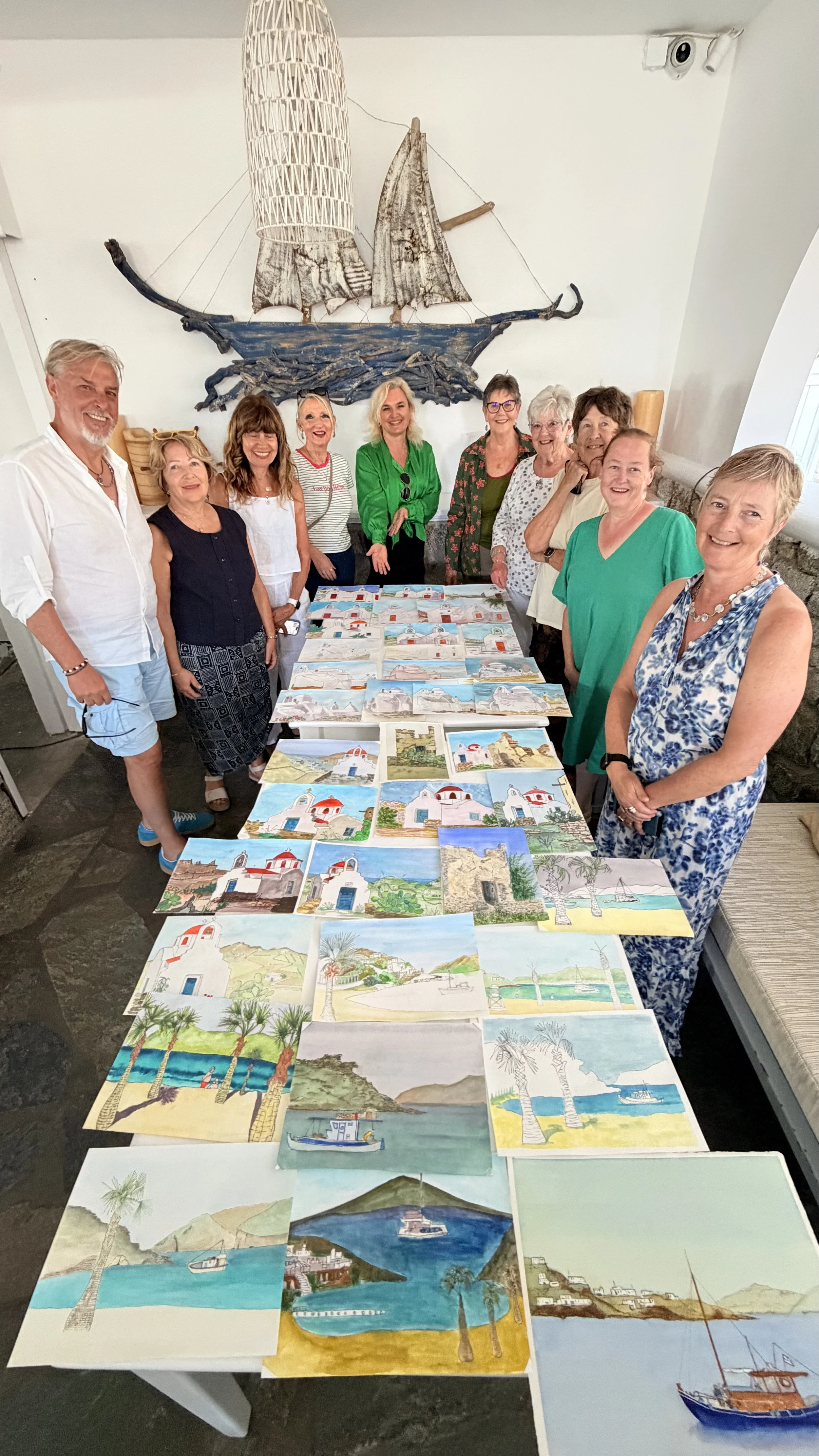 Art holiday Greece Mykonos Azenart Painting Holidays Greece