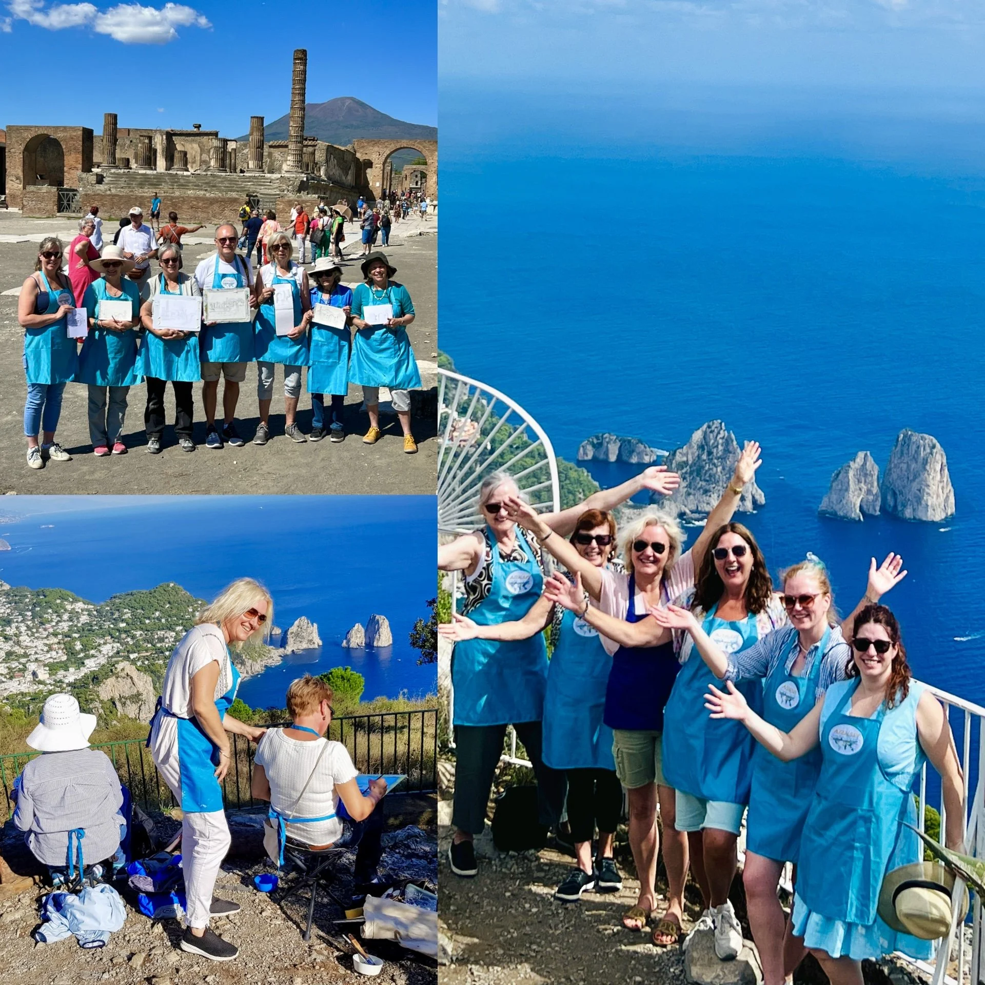 ART HOLIDAY ITALY POMPEII CAPRI AMALFI COAST AZENART PAINTING HOLIDAYS ART RETREAT