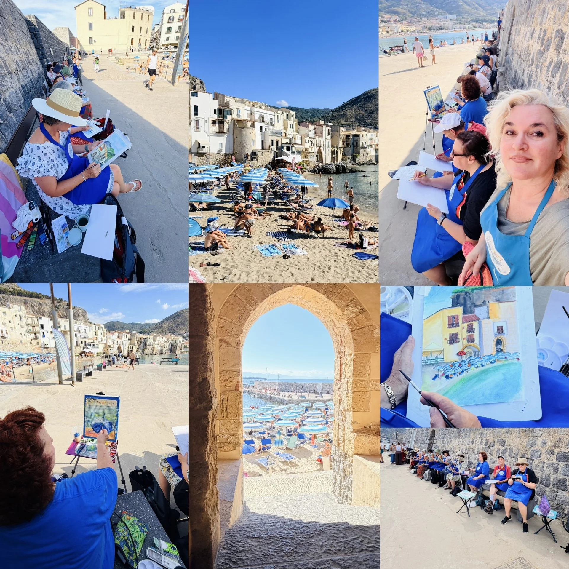 Art holiday Sicily Azenart painting holidays Cefalu