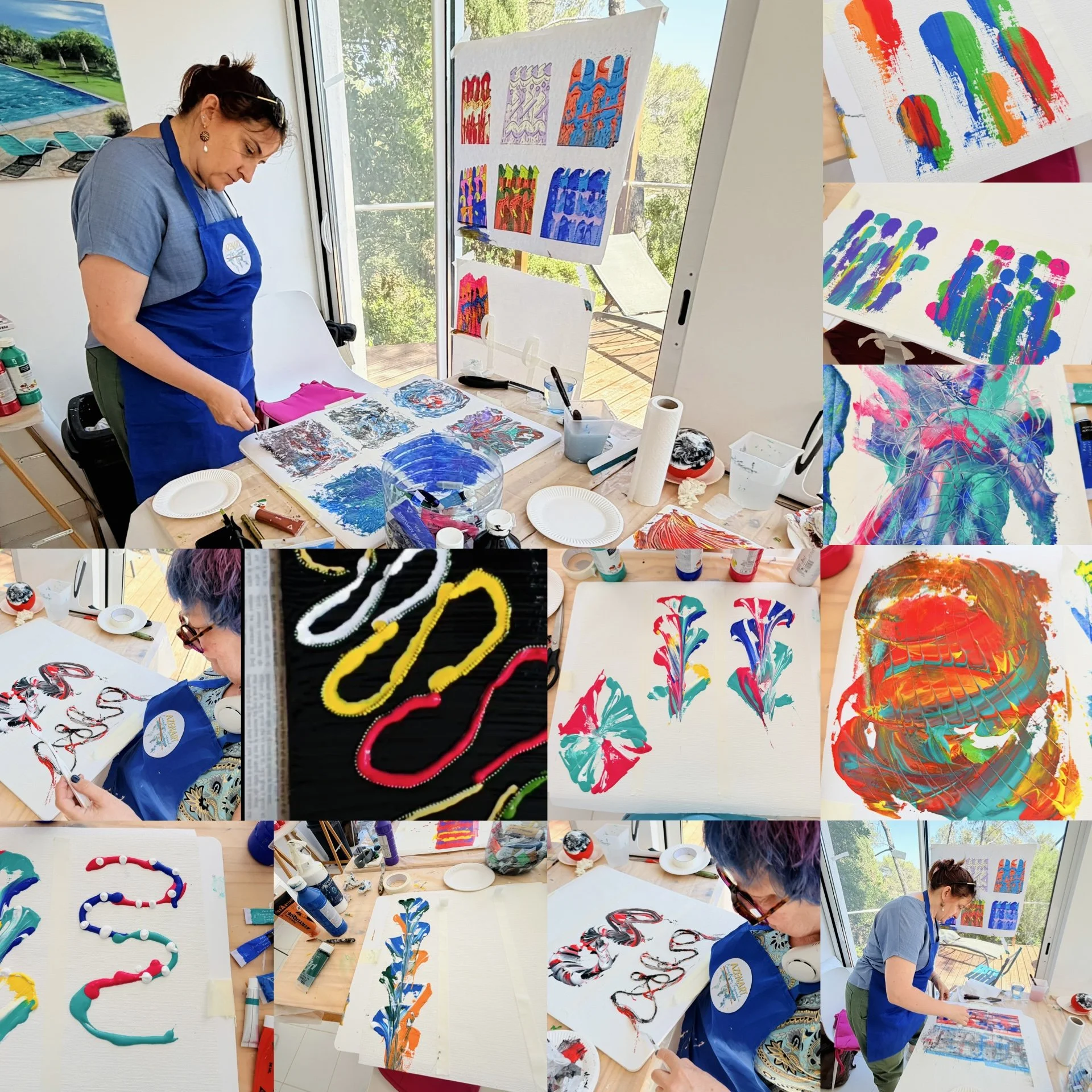 Abstract art retreat France art holiday Azenart Painting Holidays