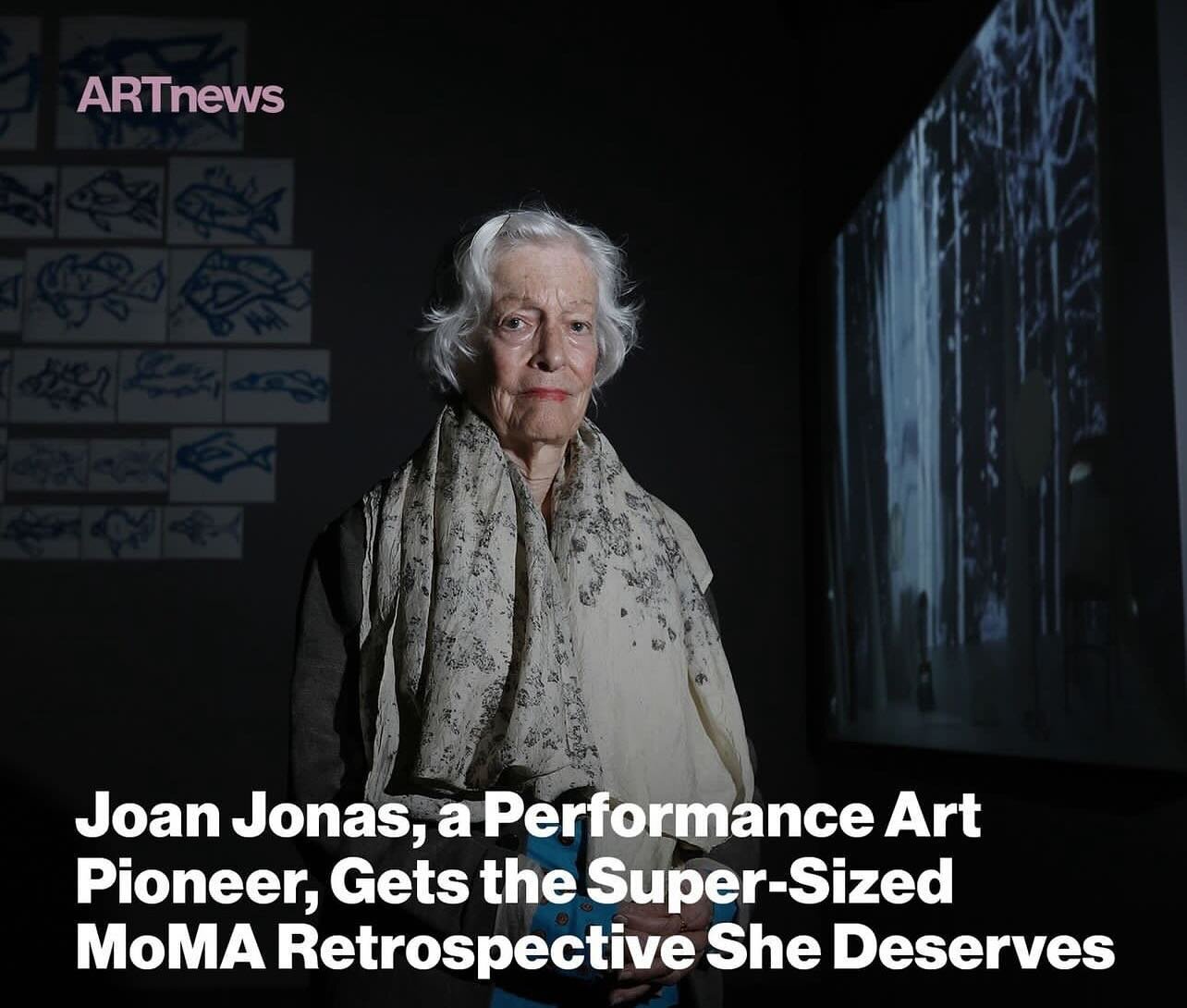 WHY did this take so long? It&rsquo;s amazing Joan Jonas is still alive to experience the recognition she deserved 30+ years ago. 

Joan Jonas (born July 13, 1936) is an American visual artist and a pioneer of video and performance art, and one of th