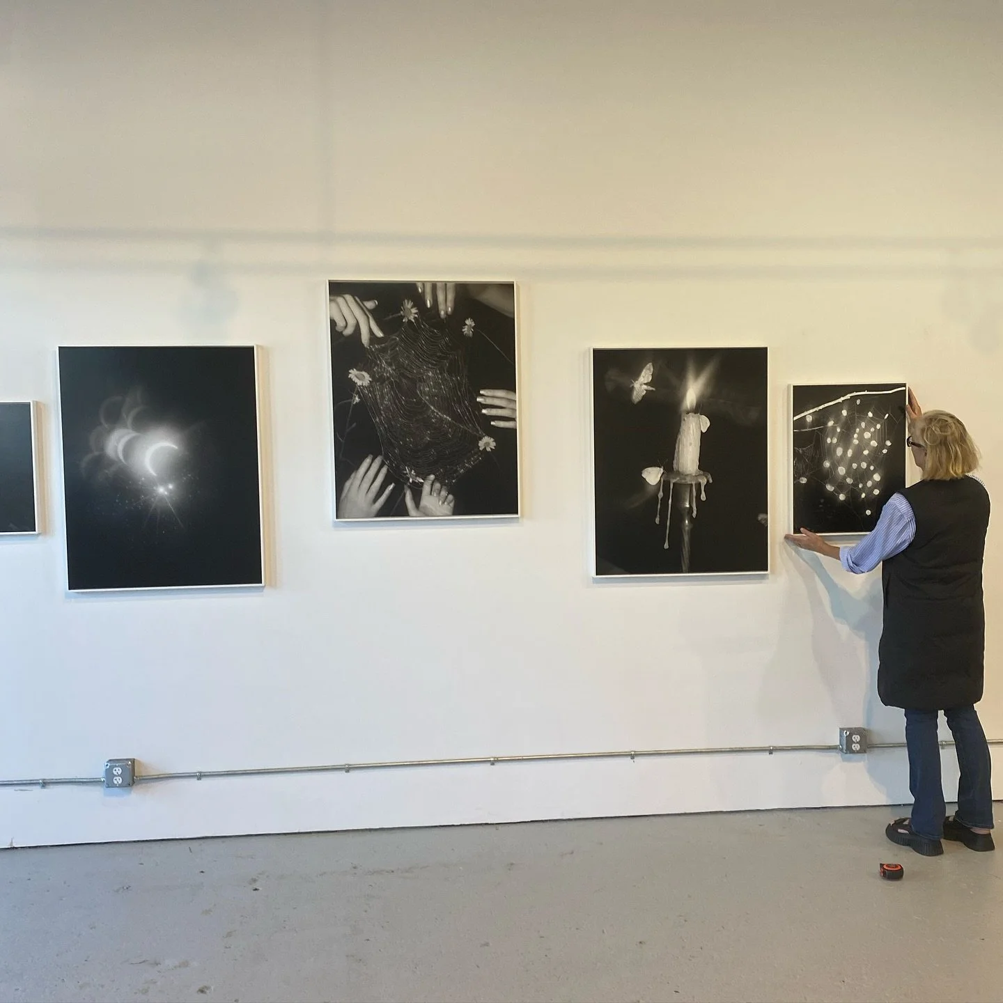 We have been working hard installing the second show for The Haunted at Light Manufacturing in Portland and we are so excited to have work by @p_guilmoth (image 1) @nevcau (image 2) @shoshannahwhite @jocelynleephotography @cherylestonge @wendylsmall 