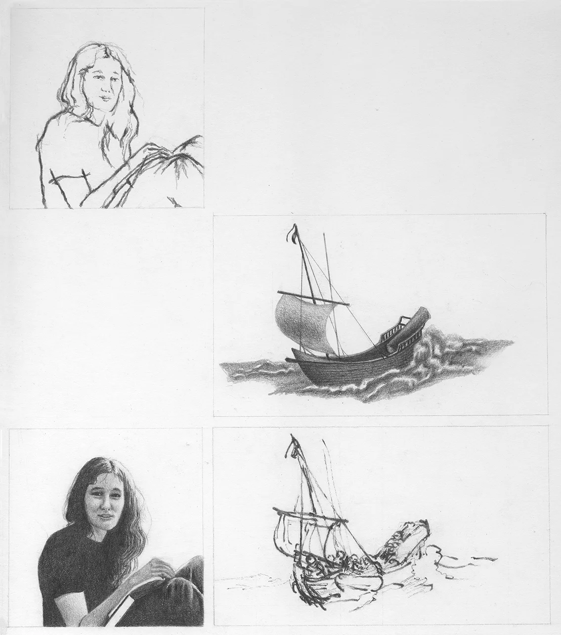 SVA student work, 1970, soft pencil on Strathmore board 
