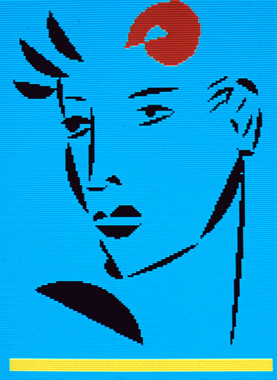 Turquoise with Yellow Line, 1982-1984