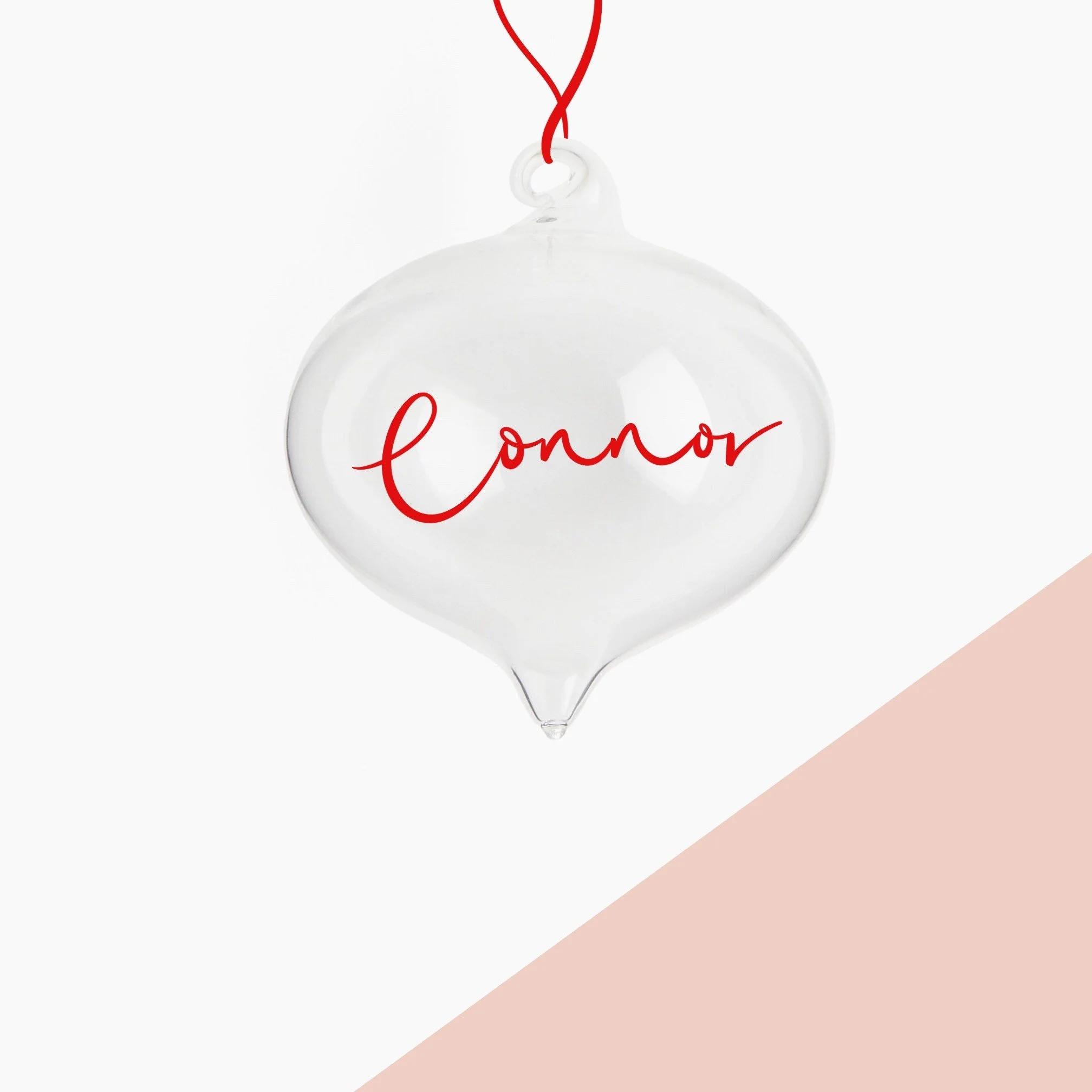 Personalised Glass Onion Bauble - Clear