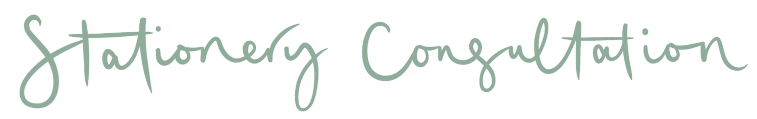 STATIONERY CONSULTATION — Louie Tilley Lettering
