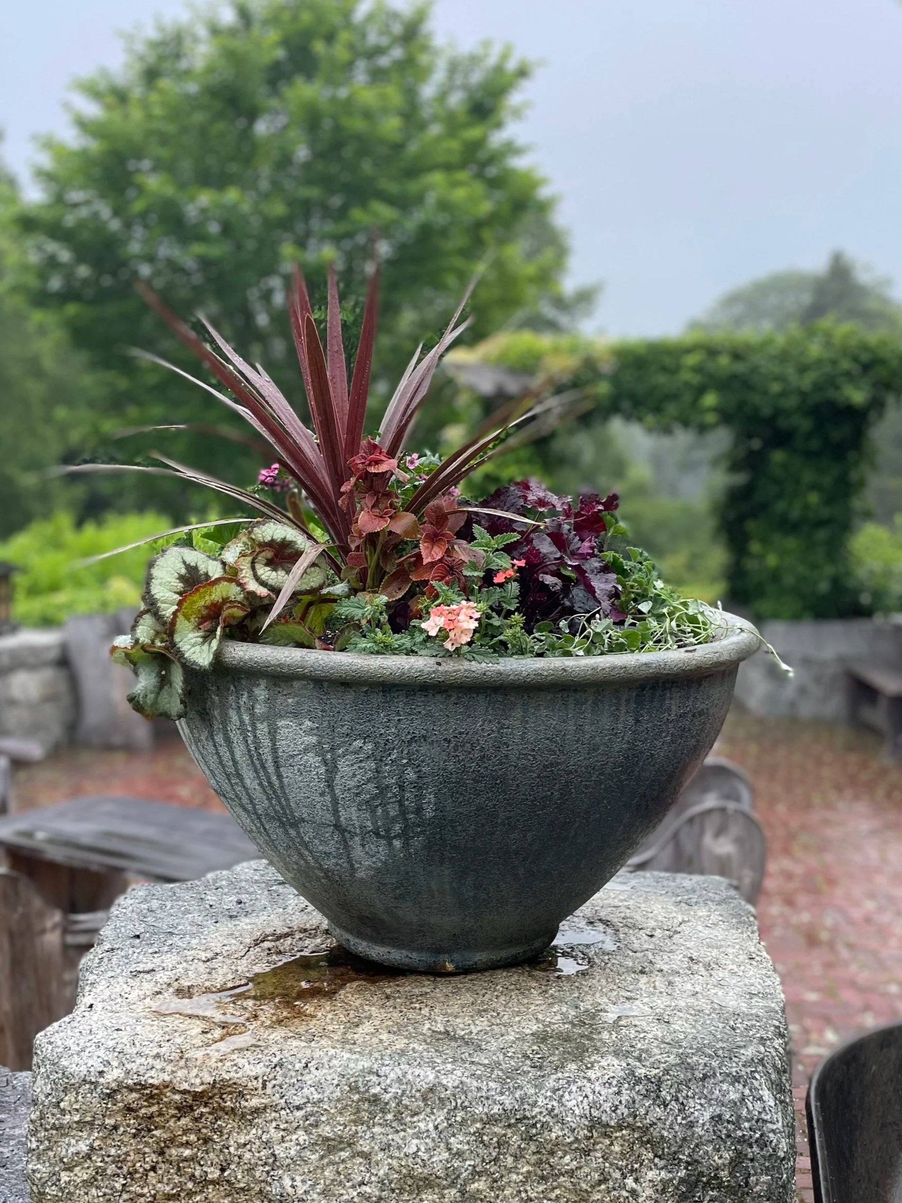 lunaform container design at seal harbor estate garden