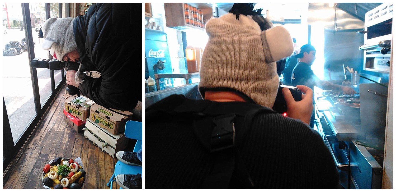 Here are some behind the scenes shots. Can you guess how hungry you get photographing food? 