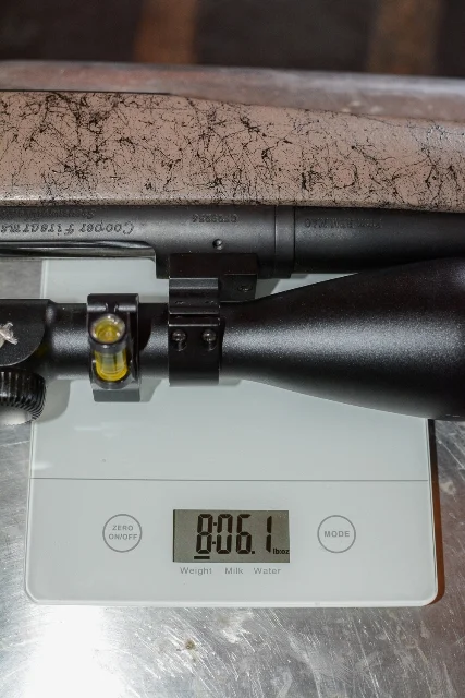 The Cooper had a reasonable field-ready weight for a gun that shoots teenie-weenie groups