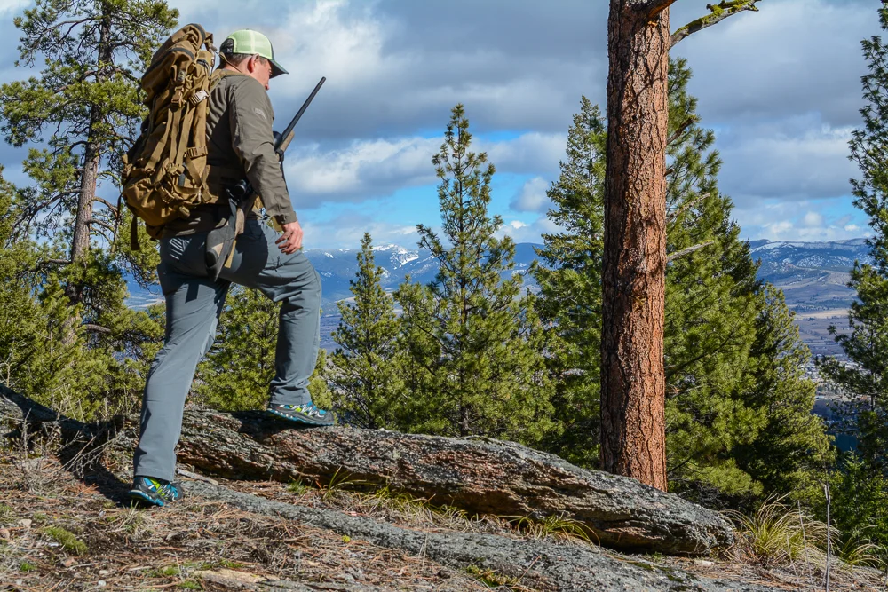 The Model 52's slim shorter stock worked well in Kifaru's Gun Bearer accessory while hiking