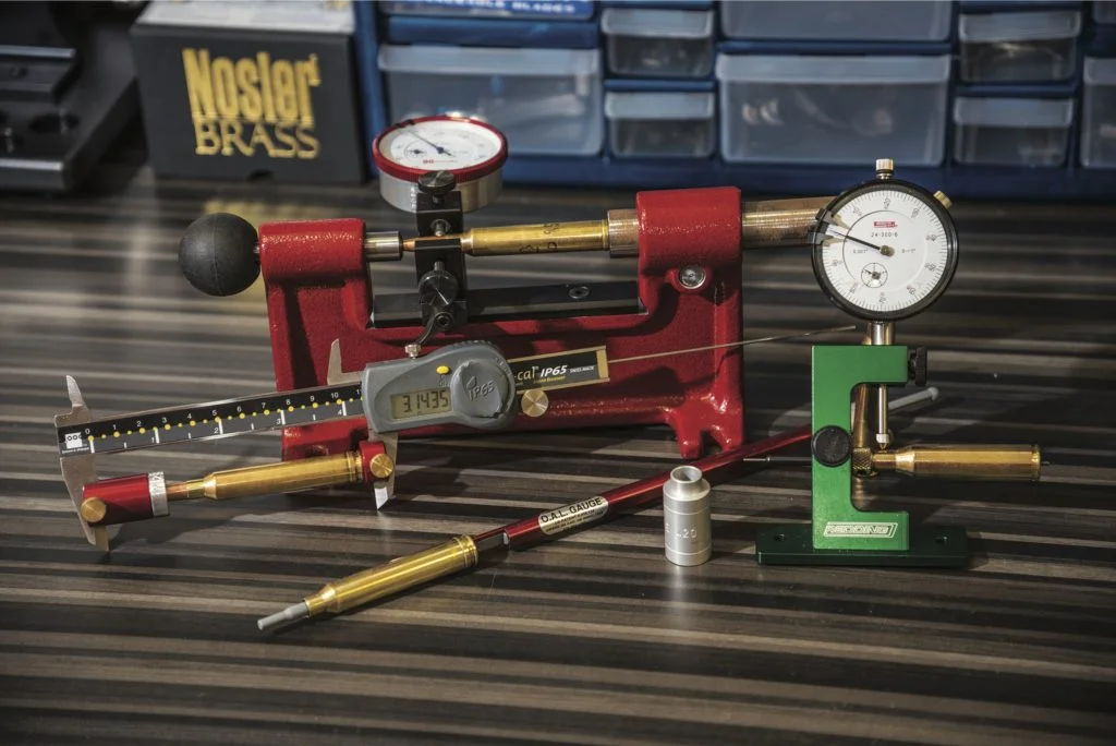 There are a lot of dimensions to keep track of when you’re “blueprinting” your cartridges. A high-quality caliper is a good initial investment that will pair perfectly with an assortment of measuring tools from Hornady’s Lock-N-Load collection to help you adjust your dies perfectly.