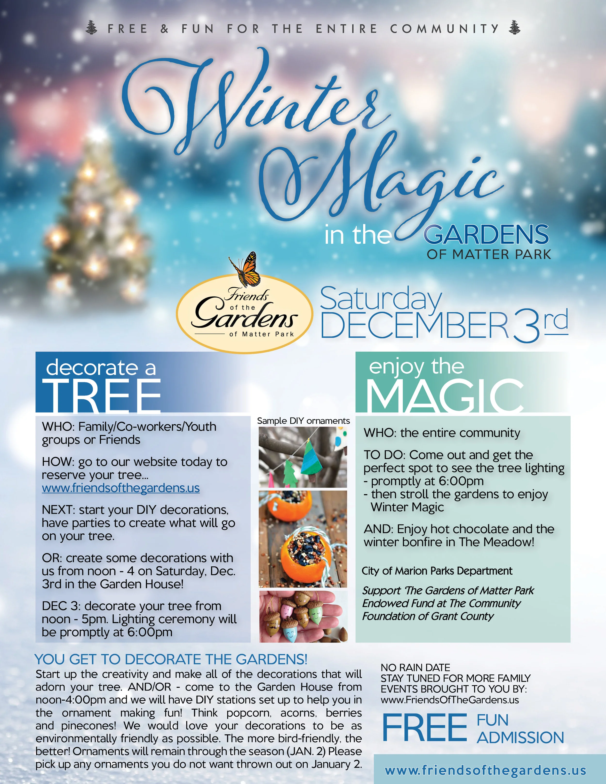 DECEMBER 2016: Winter Magic in the Gardens
