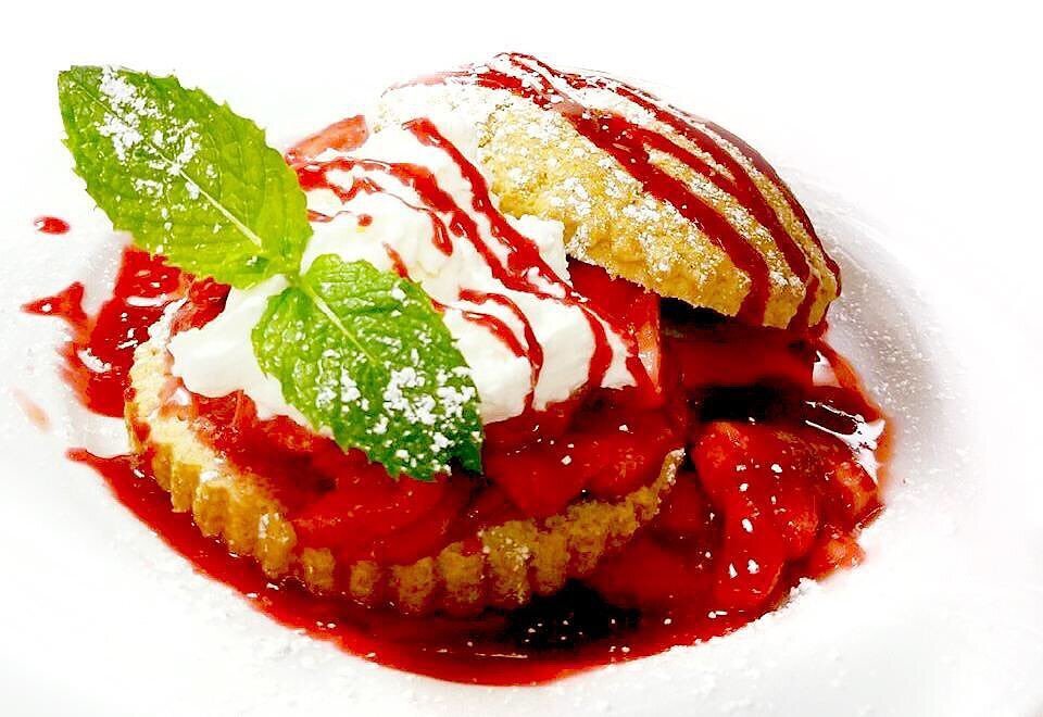 Best way to sweeten your Monday is with our Strawberry Shortcake dessert! We use fresh, local Harry&rsquo;s Berries (because they&rsquo;re especially flavorful), raspberry sauce, warm, sweet biscuit, and homemade whipped cream&mdash;you can&rsquo;t b