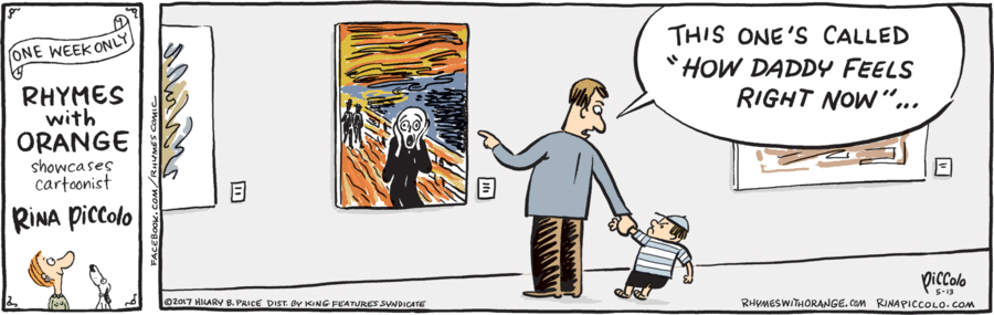 Saturday's cartoon... Be sure to check in tomorrow for Sunday's Rhymes With Orange !