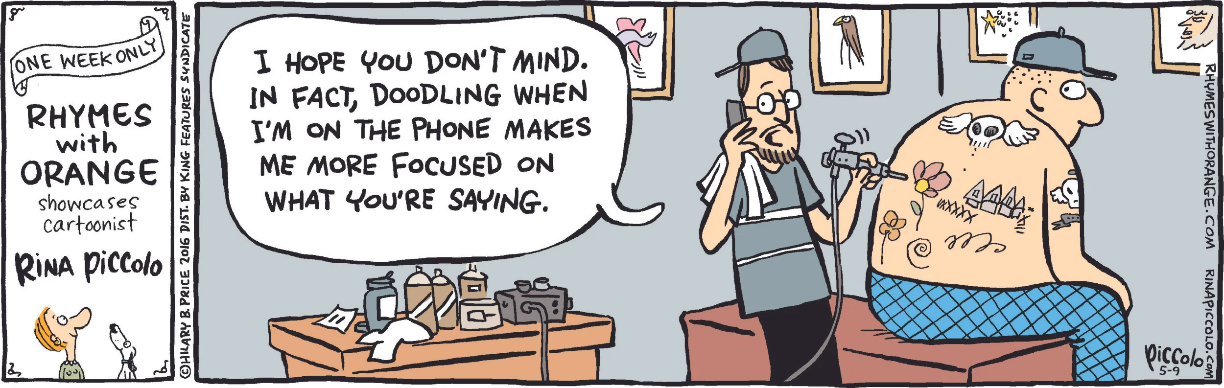 A Cartoon from one of my Guest Spot weeks on Rhymes With Orange.