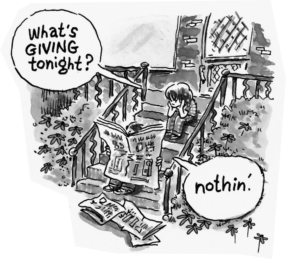A drawing from my graphic essay The Vanishing Dot.