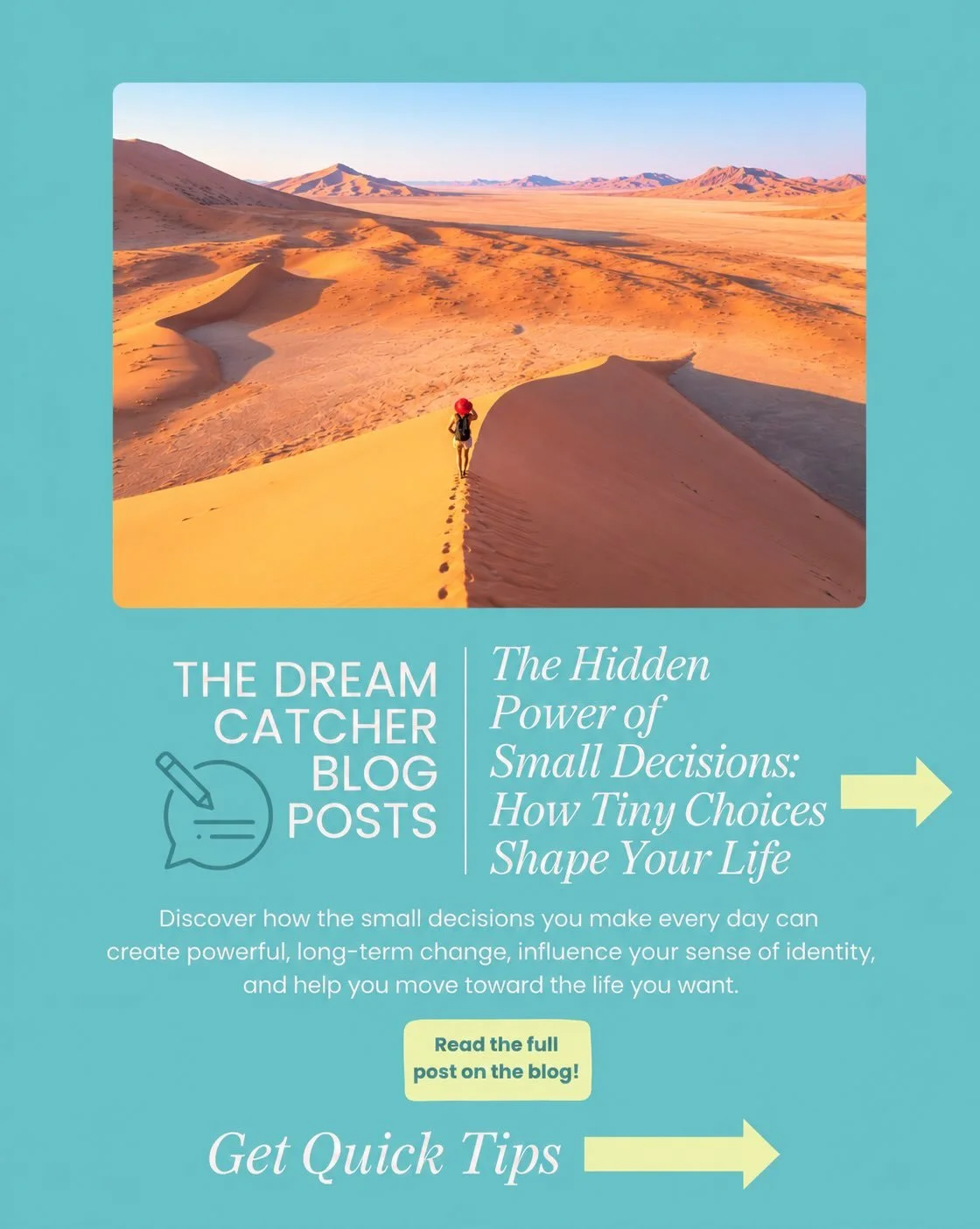 🌿 The smallest decisions can lead us down paths we never imagined.

We often focus on life&rsquo;s big turning points, overlooking the everyday choices that quietly shape our future.

The habits we build, the things we prioritize, and even what we p