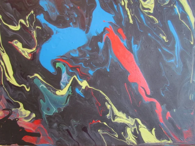 "Dirty Pour" Acrylics Abstract Class - Sorry, Full!  If enough on the waiting list a second class may be scheduled. 