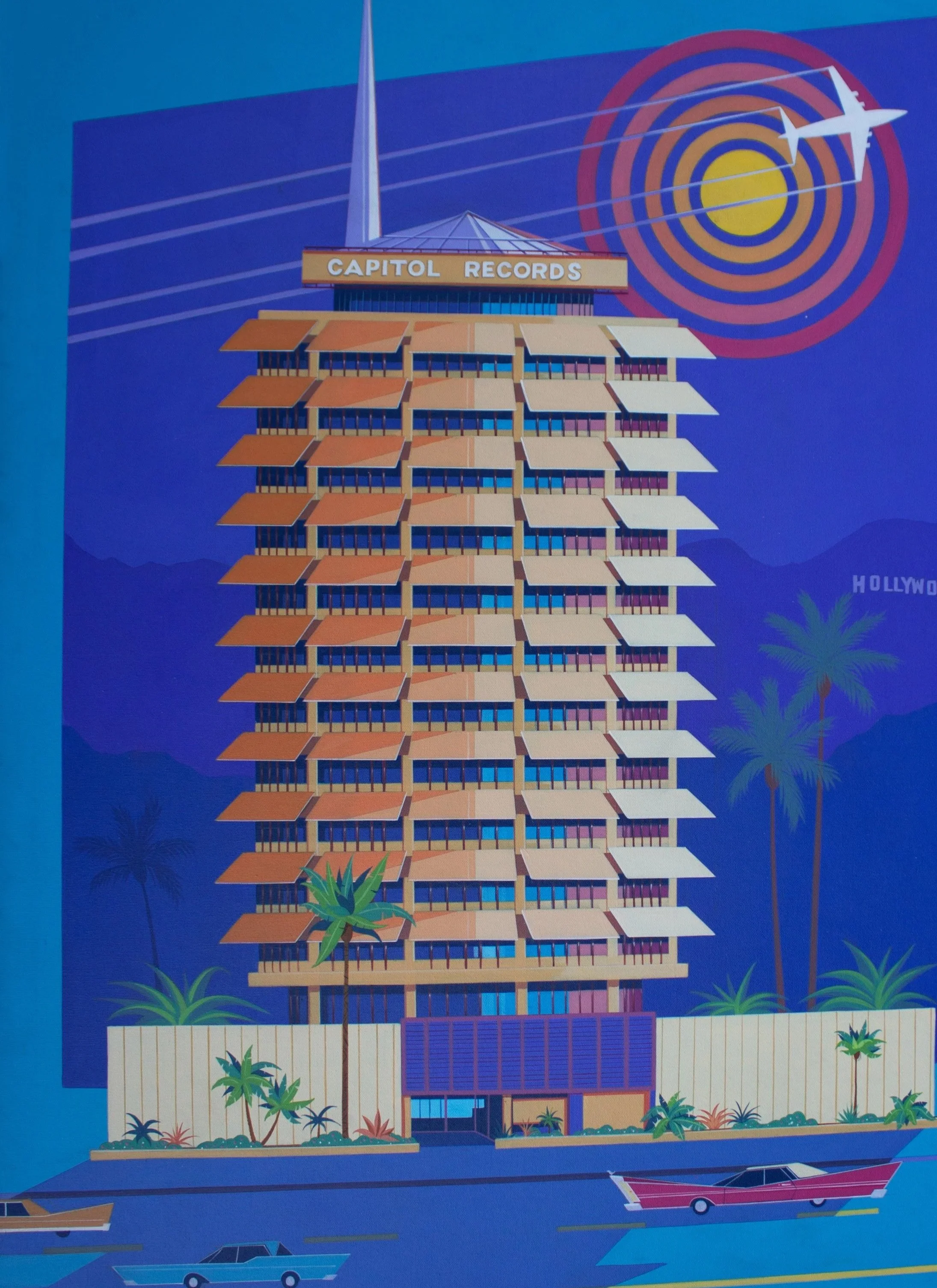 Capitol Records, Acrylic  on canvas by SLAW