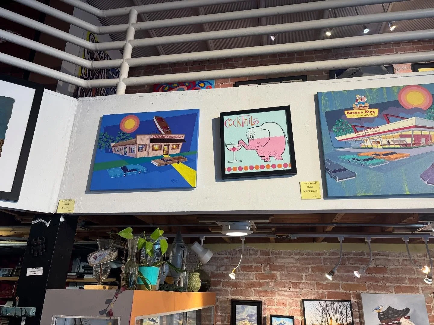 Gallery walls are always changing come see all the incredible artists we have on the walls!