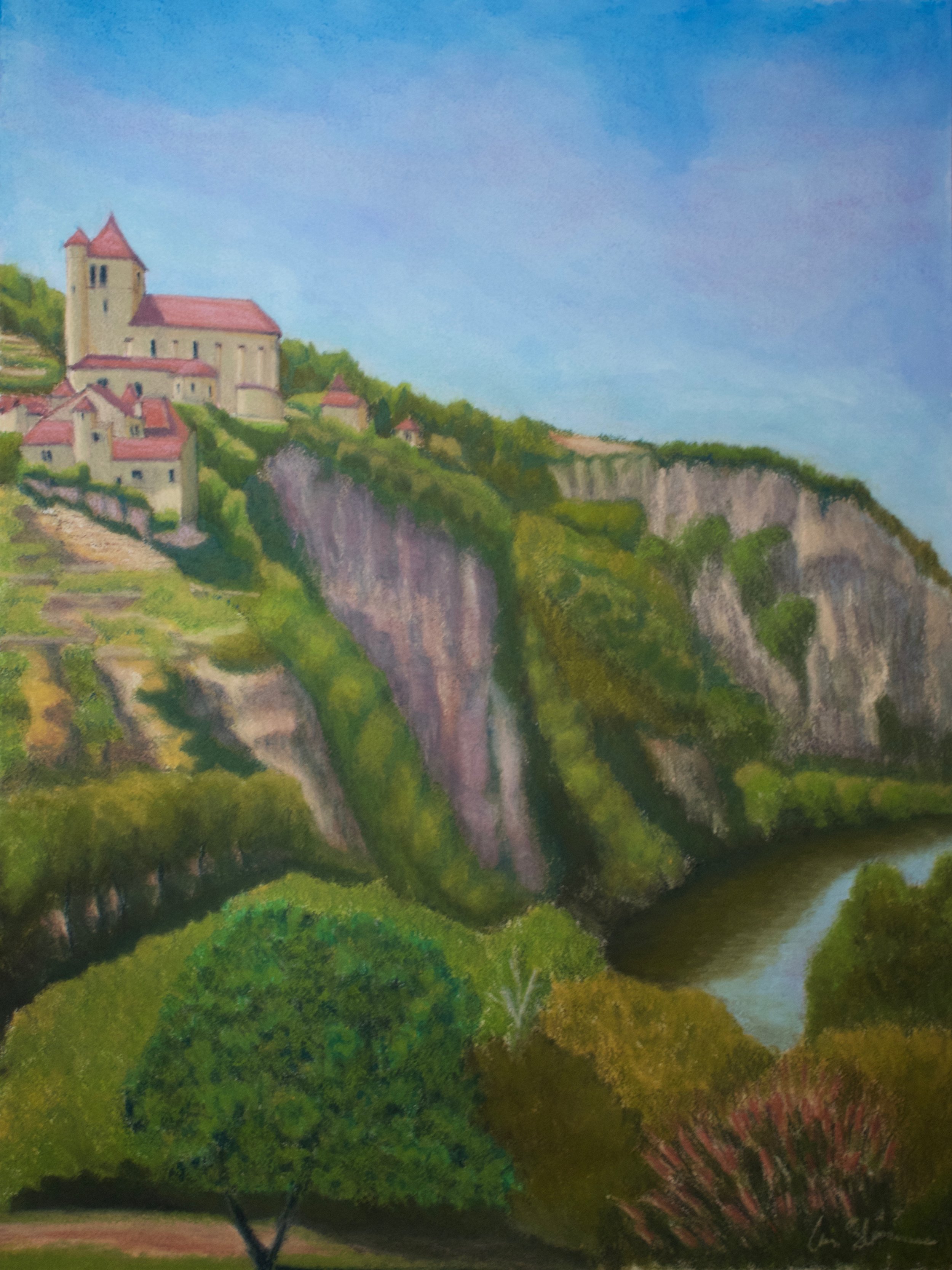  Saint Cirq, 2015  pastel on paper, 18x24 inches 